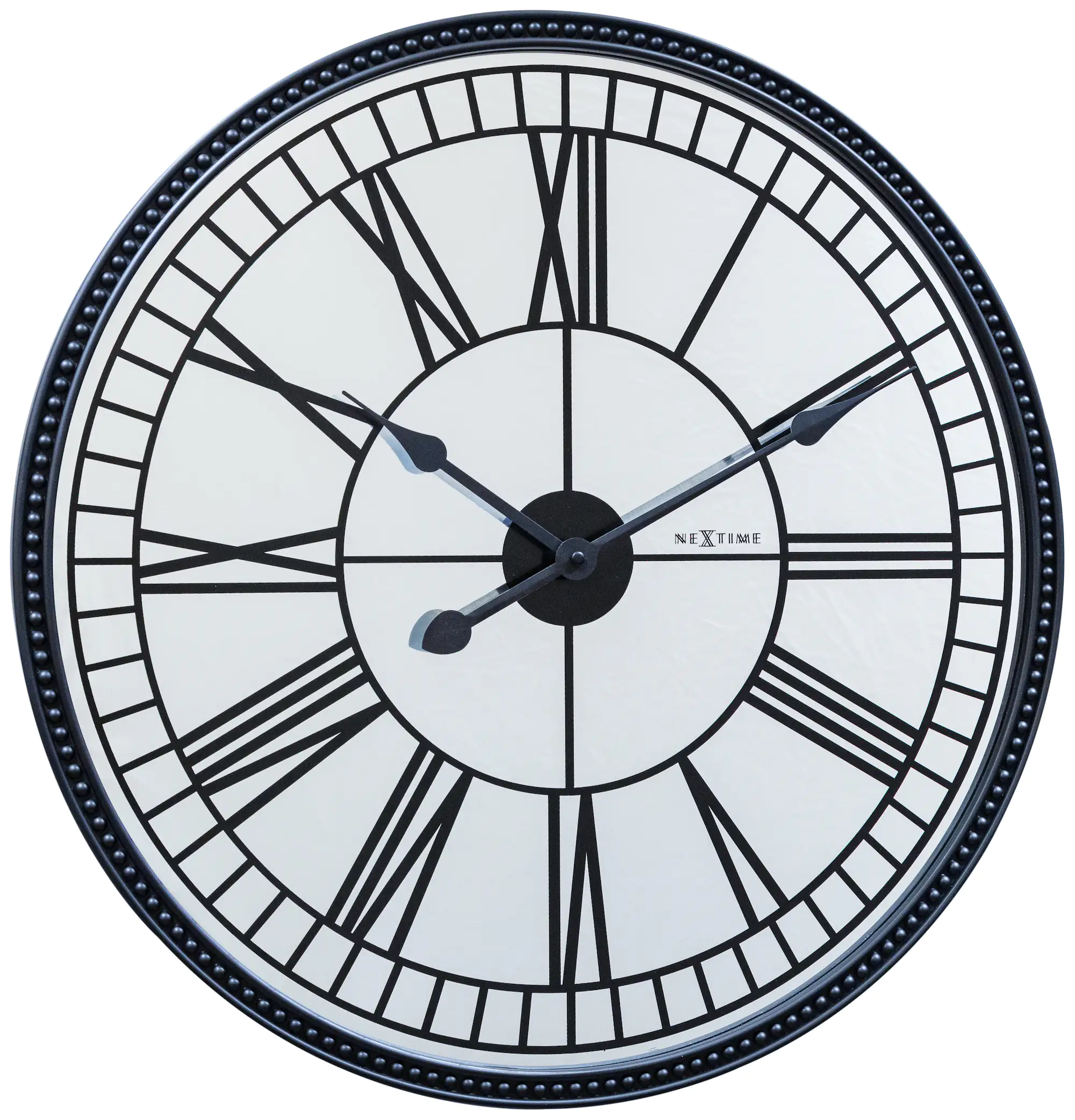 Nextime Wanduhr Cleopatra Ø 56 cm schwarz
