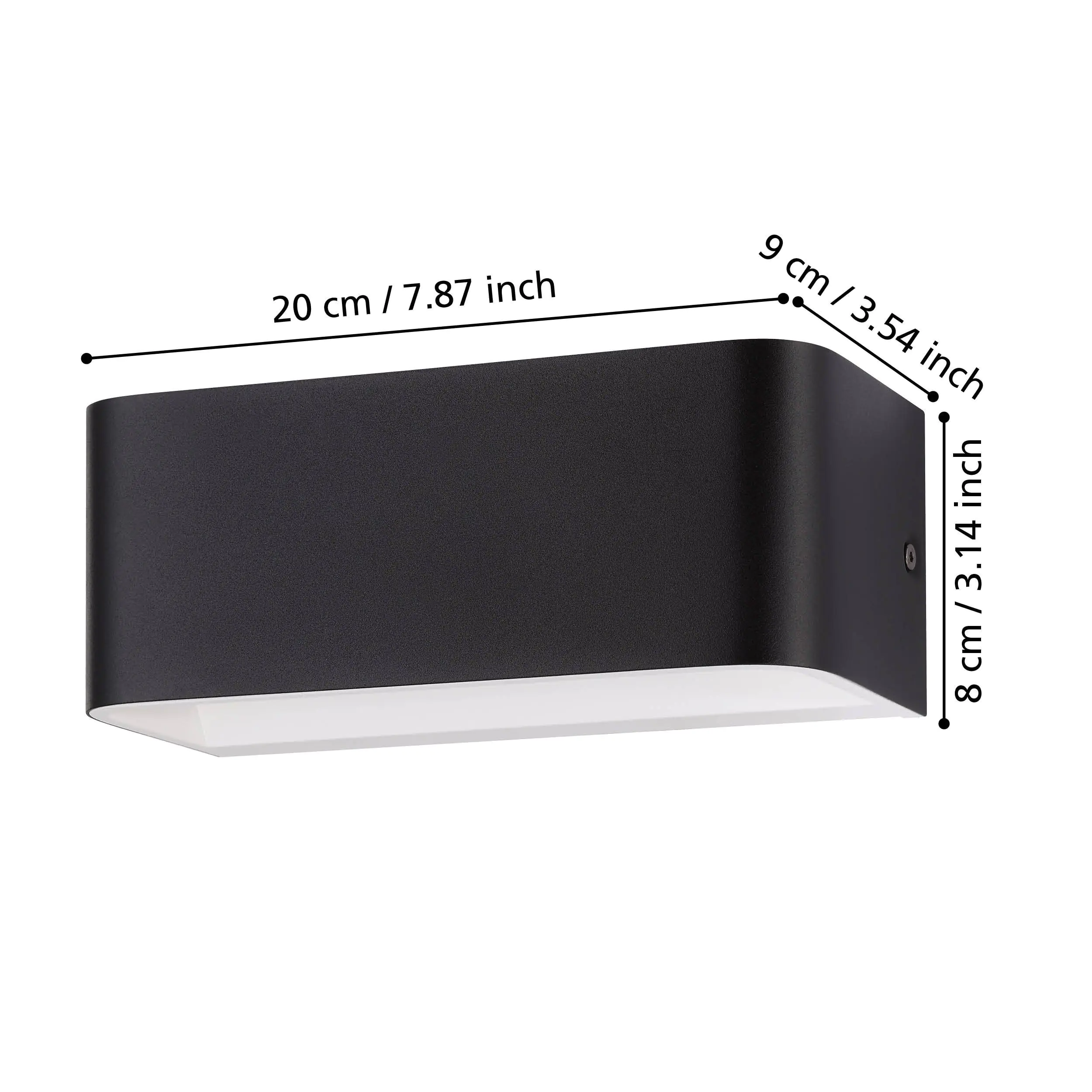 Eglo Wandleuchte Sania 4 schwarz 20 x 8 cm