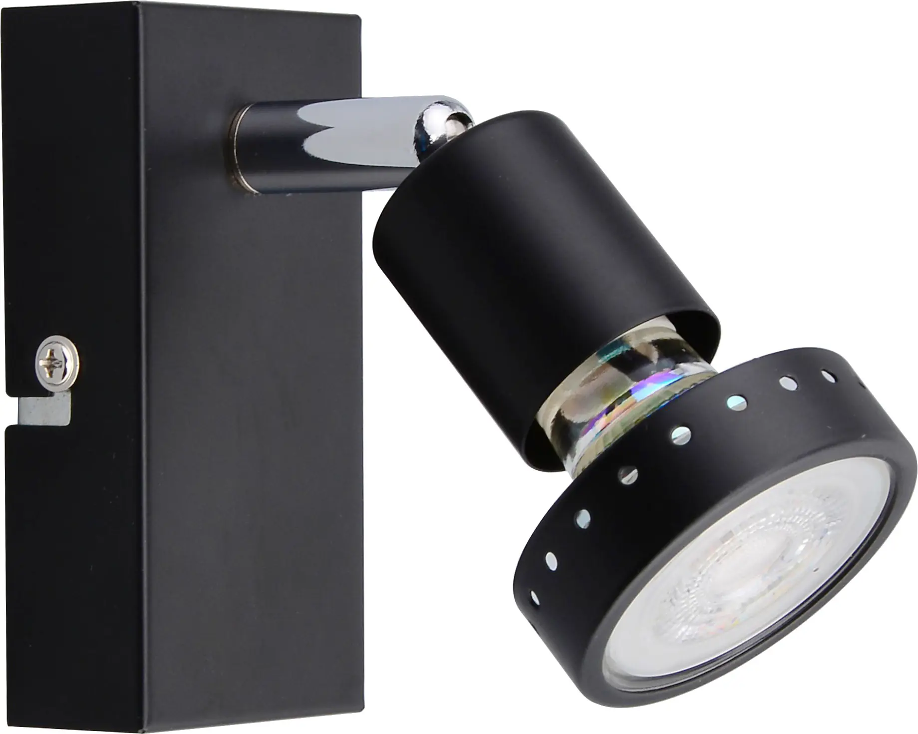 Primaster LED-Wandlampe 1er Spot Chicago GU10 10 x 8 cm schwarz