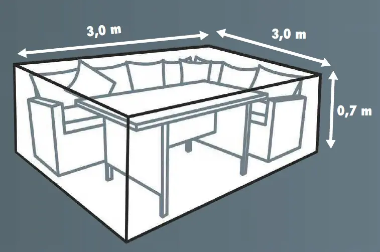 Primaster Schutzhülle Exclusive Lounge-Sets, 300 x 300 x 70 cm 