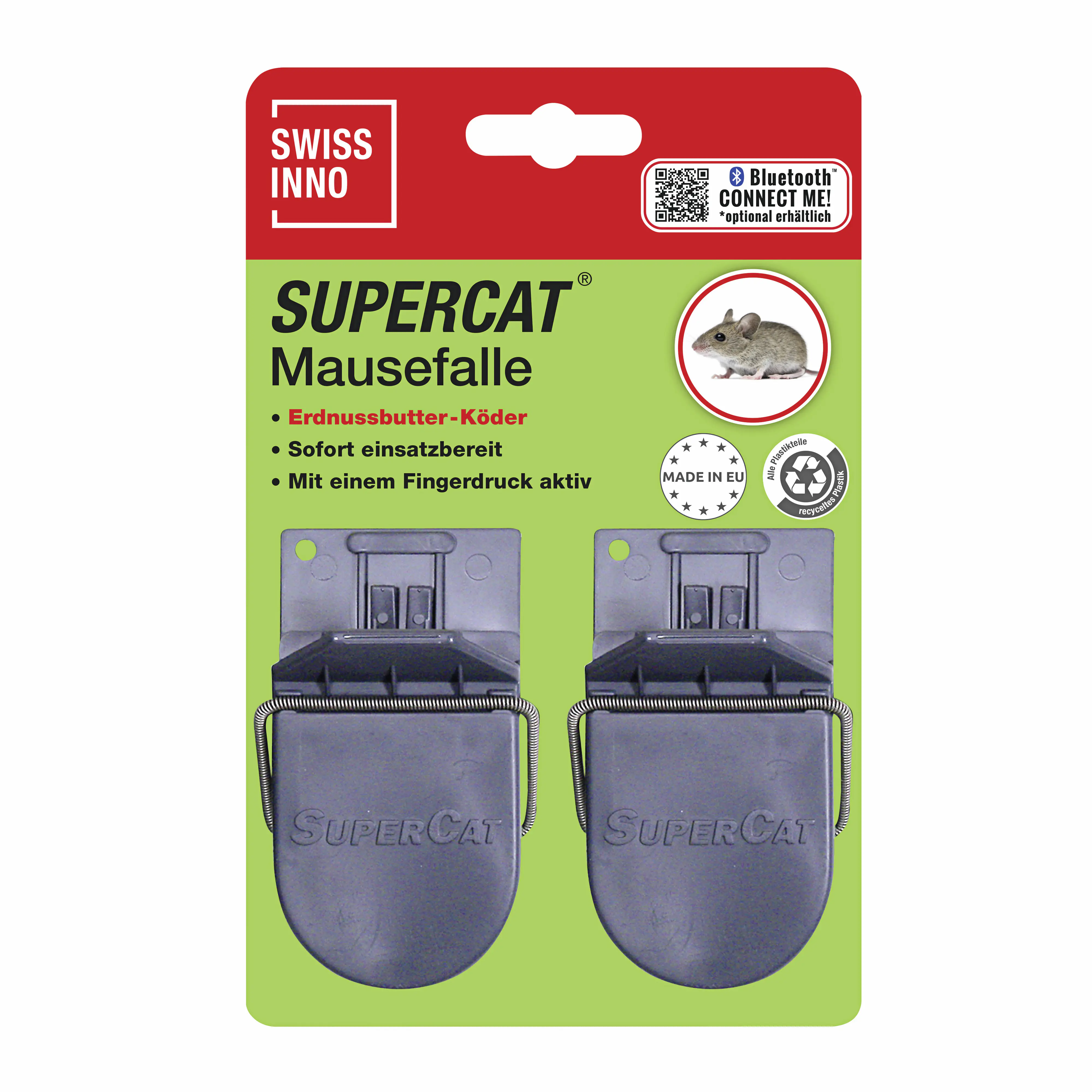Swissinno SuperCat Mausefalle inkl. Erdnussbutter-Köder