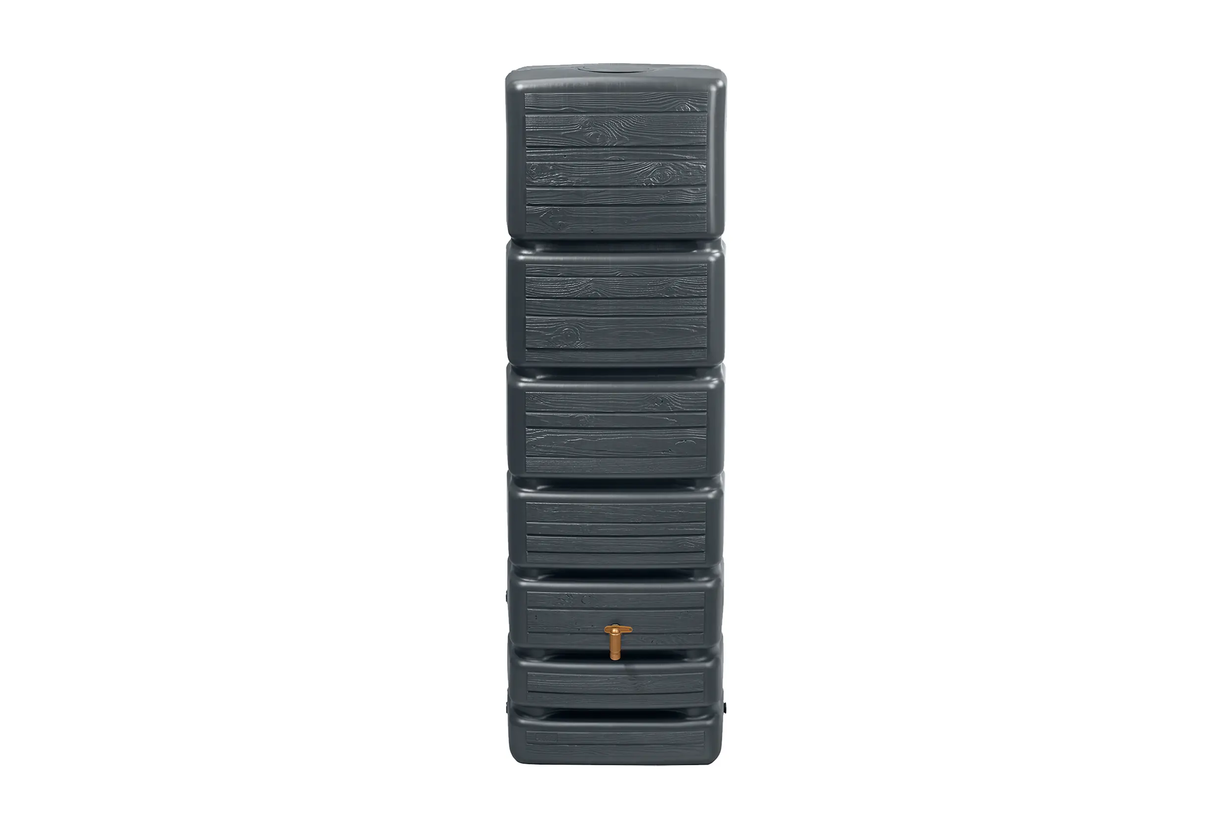 4rain Regenwasser-Wandtank Slim Wood Decor graphite grey 350 L