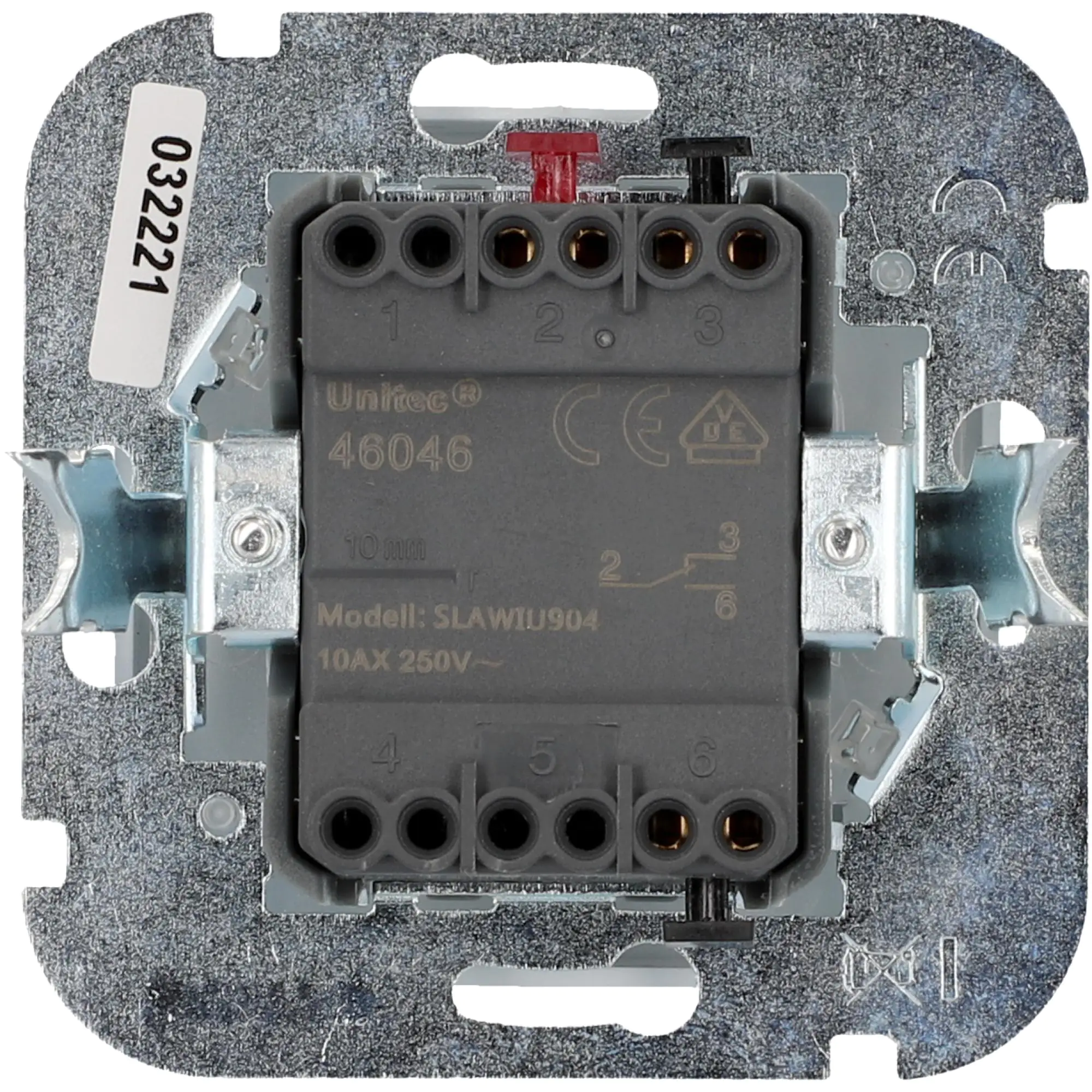 Unitec Aus-Wechselschalter mit Wippe silber, Serie Melbourne
