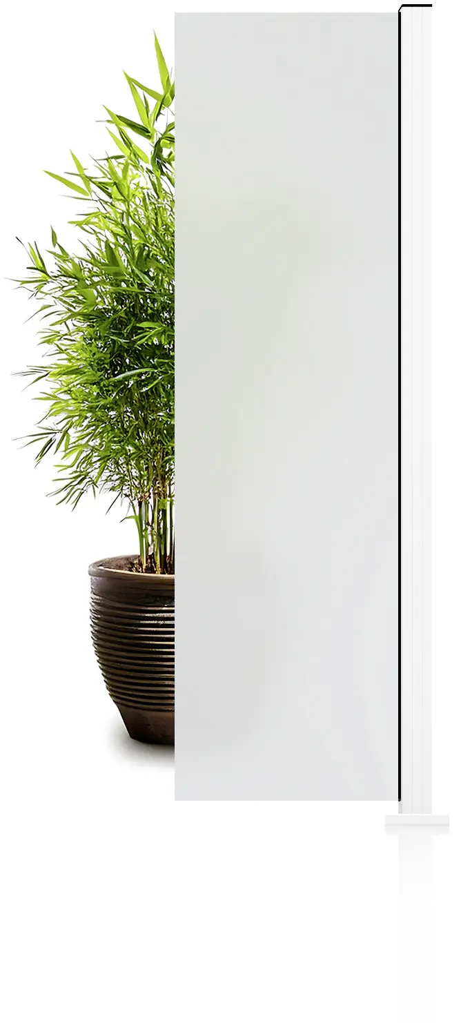 Ambiente Glaszaun Erweiterungsset Klarglas mit Siebdruck 187 x 55,7 cm weiß
