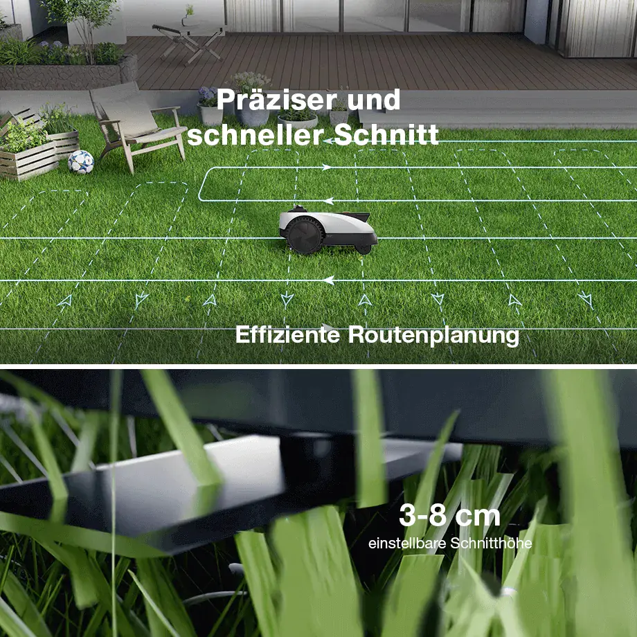 Ecovacs Mähroboter GOAT O1200 LiDAR Pro - 22 cm Schnittbreite 1200 m² inkl. Ladestation