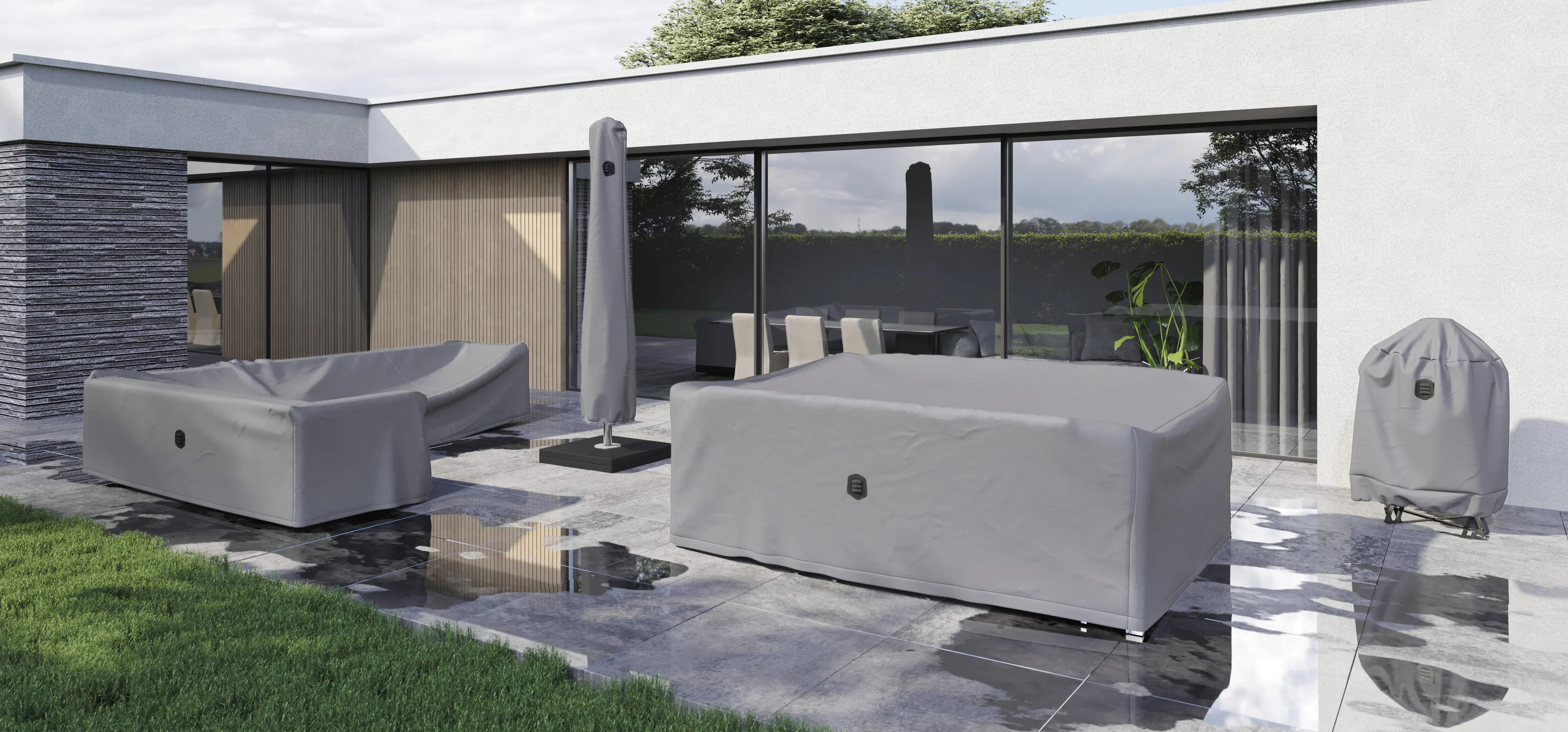 Siena Garden Schutzhülle Hängematte AquaShield 312 x 105 cm hellgrau 