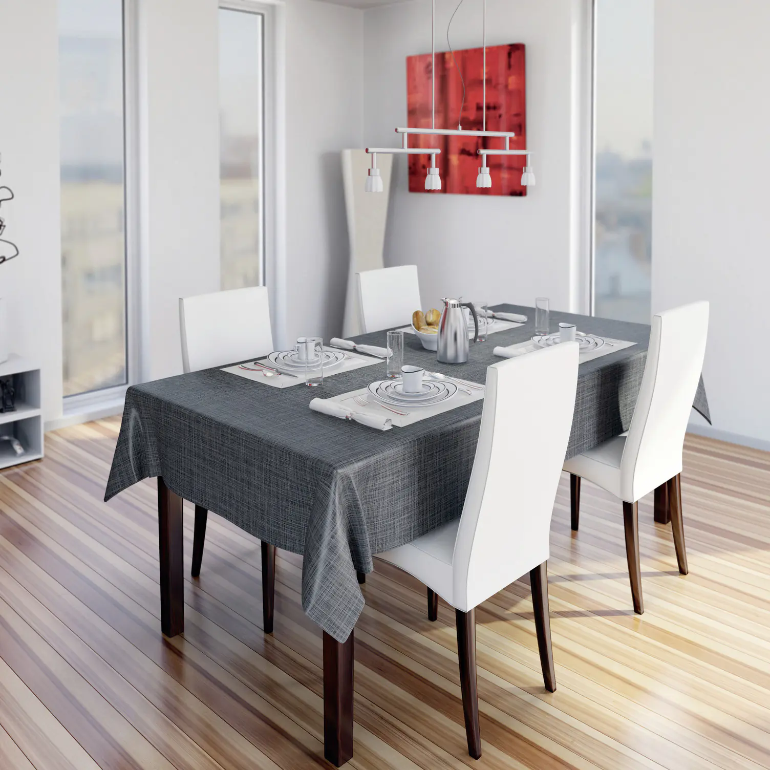 d-c-fix Tischdecke Monte Carlo Sharon anthrazit 140 cm