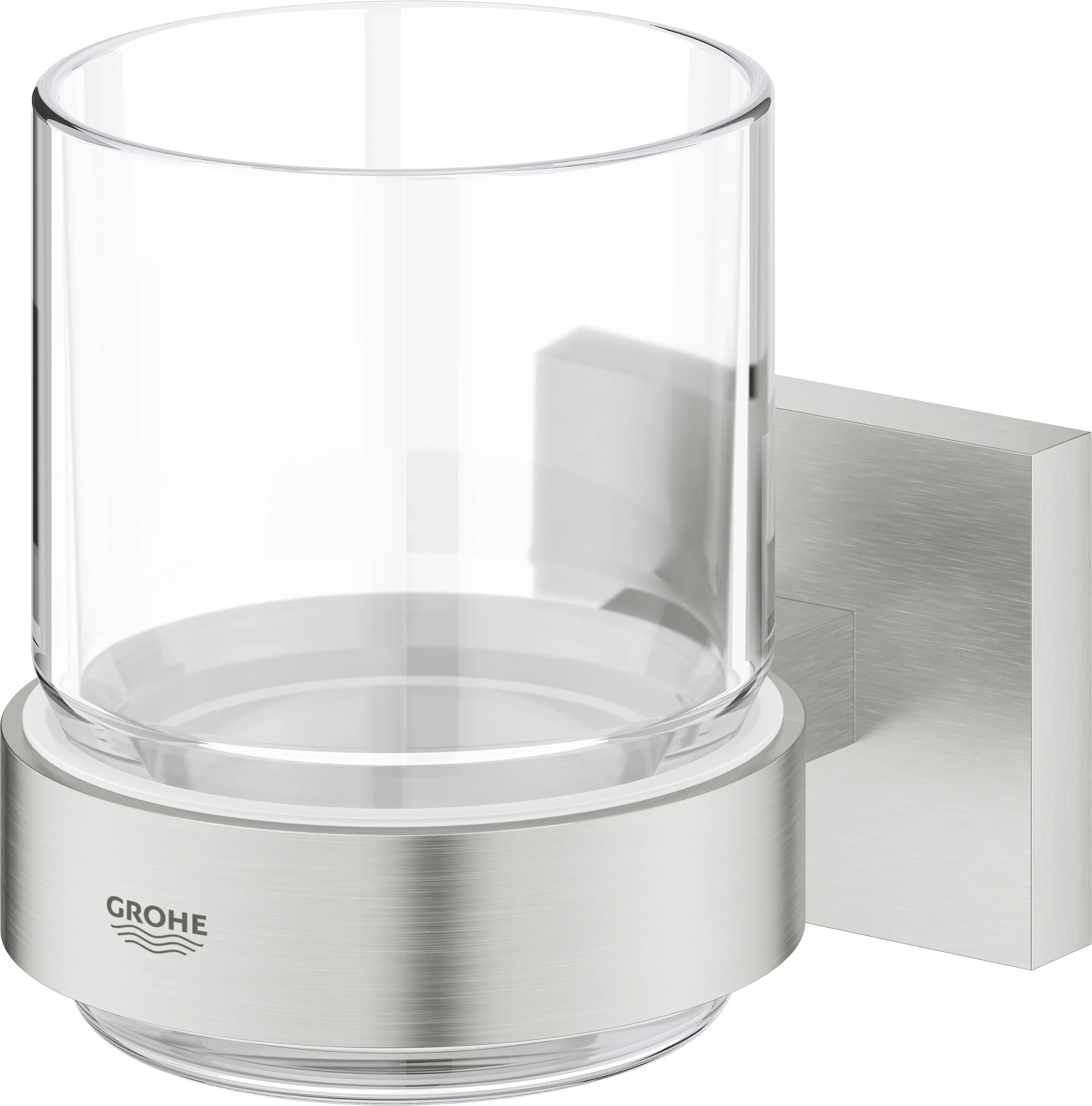 Grohe Start Cube Glas mit Halter supersteel