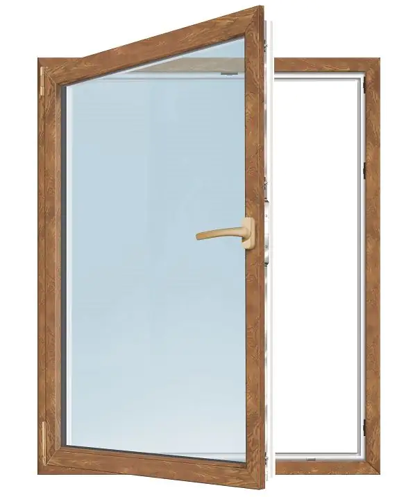 Meeth Fenster 90 x 100 cm DIN links 1 flügelig Dreh-Kipp golden Oak