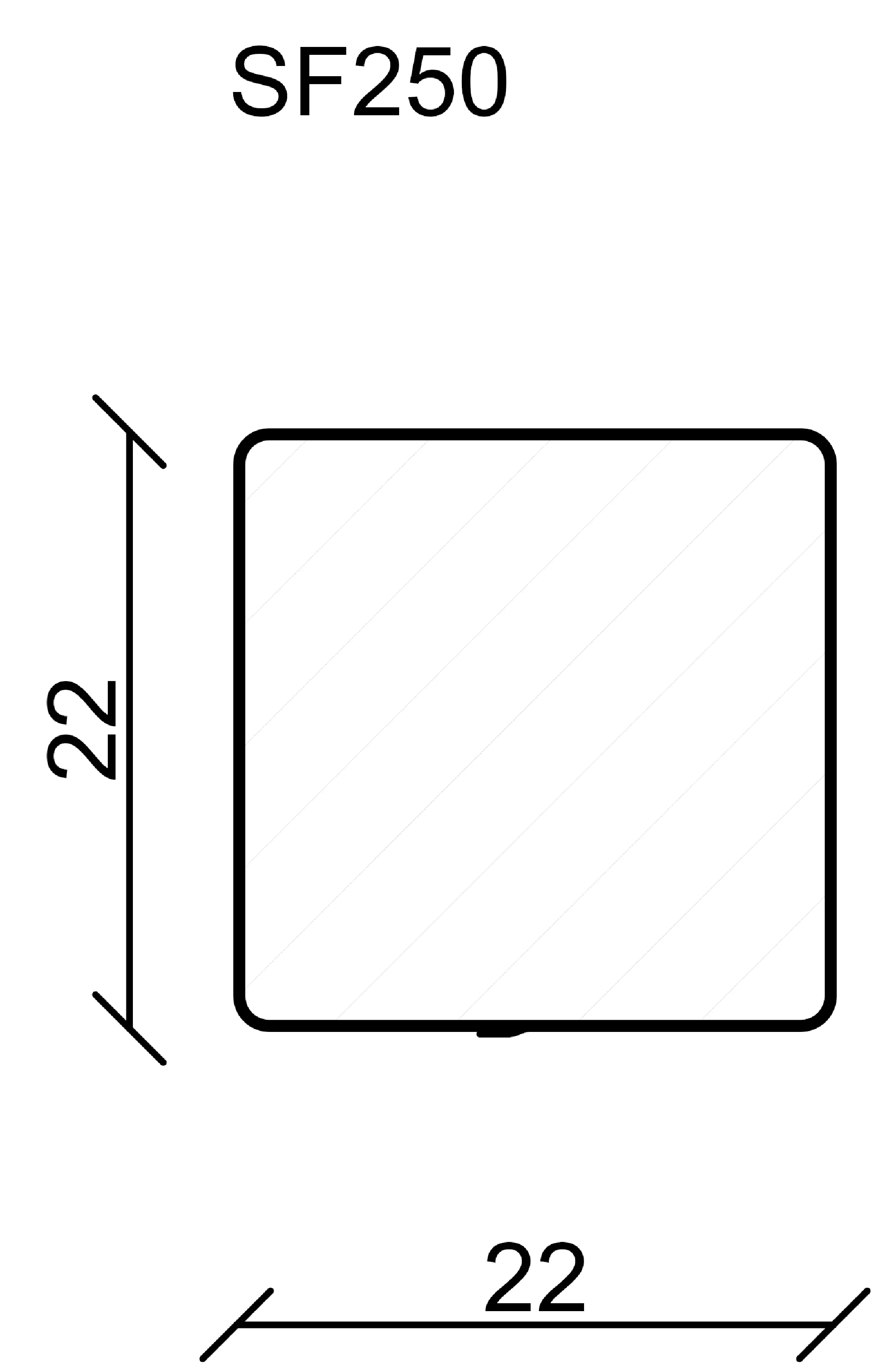 FN Neuhofer Eckenstäbchen SF250C 22 x 122 mm Schatteneiche  2 Stück