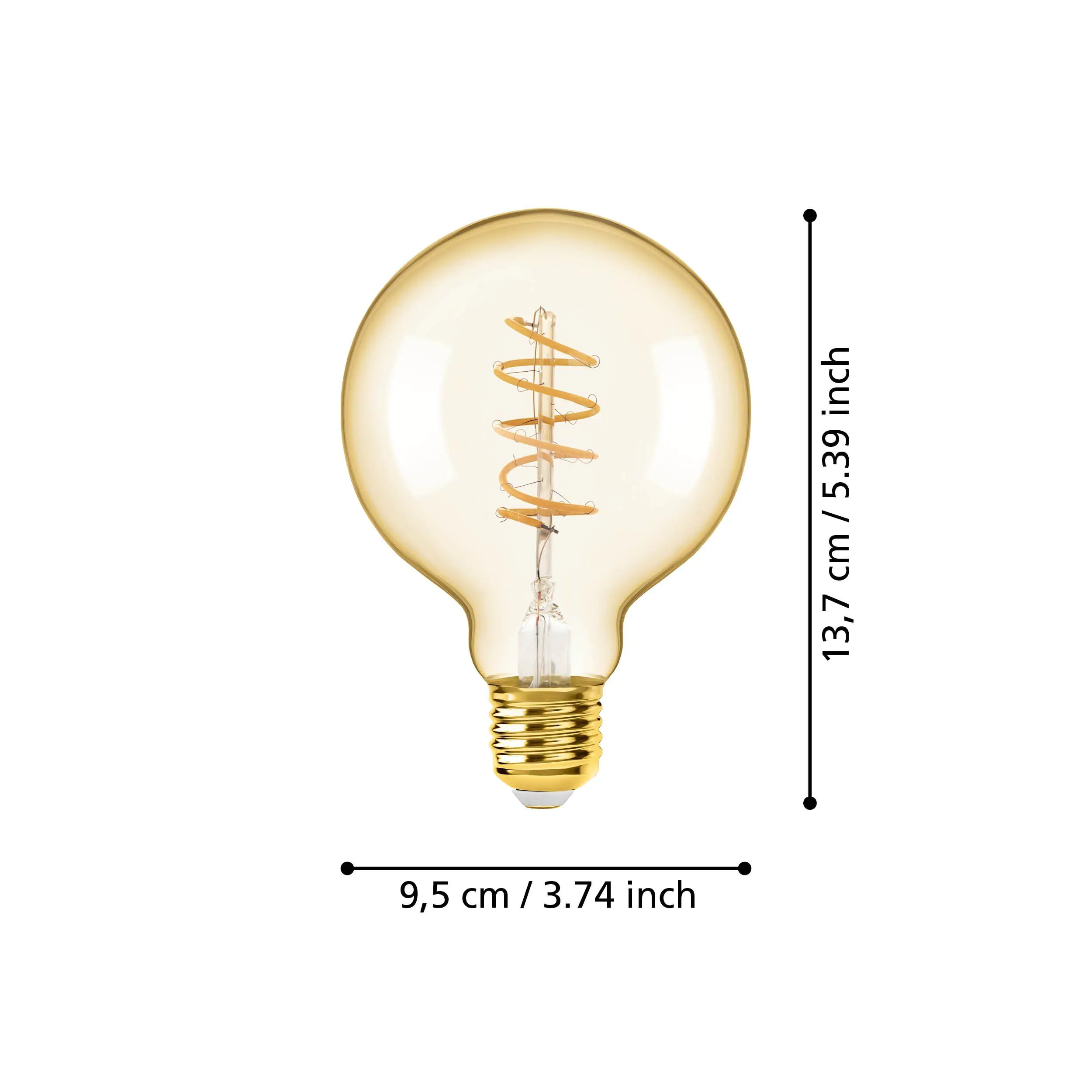 Eglo LED Globe G95 E27 4W amber