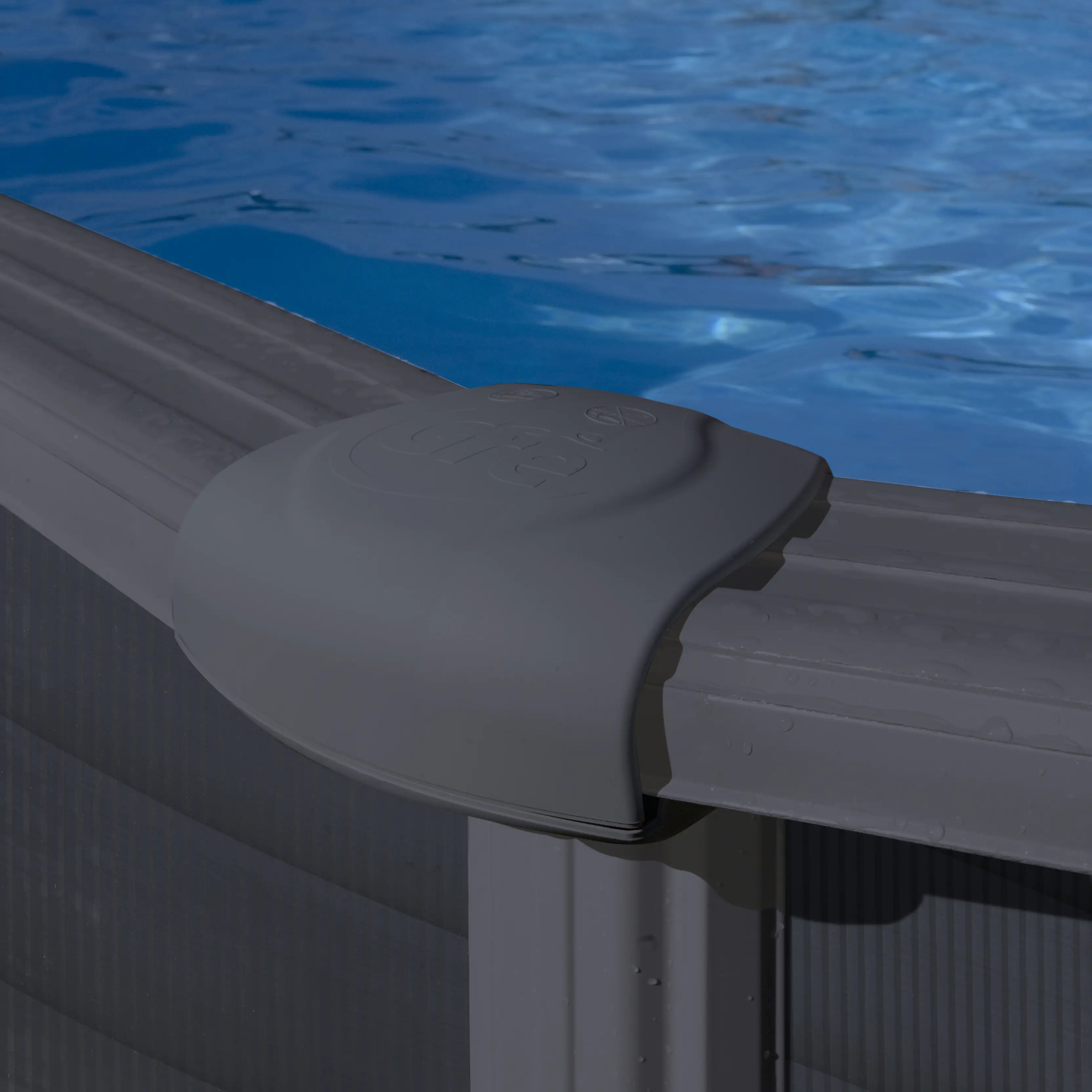 Gre Stahlwandpool Granada oval 730 x 375 x 132 cm, graphit