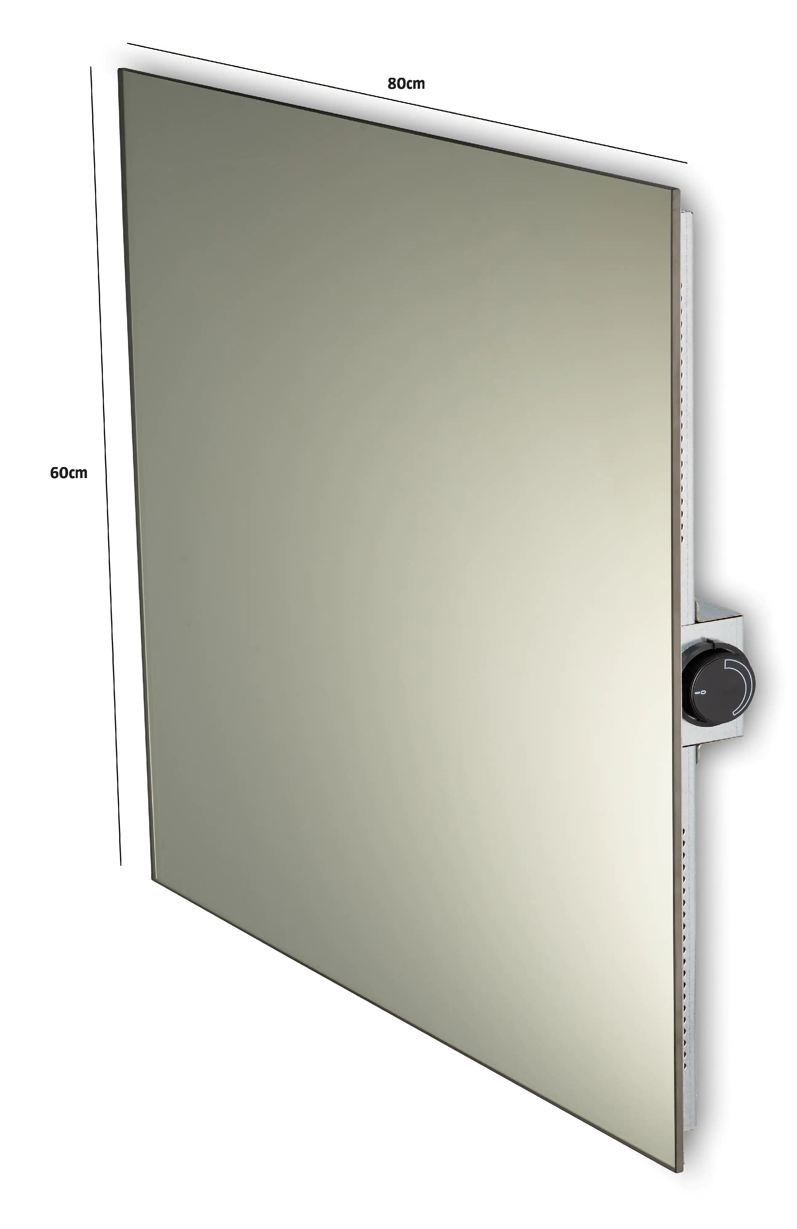 Bella Jolly Infrarot Glasheizkörper 60 x 80 cm 580 Watt, Spiegel