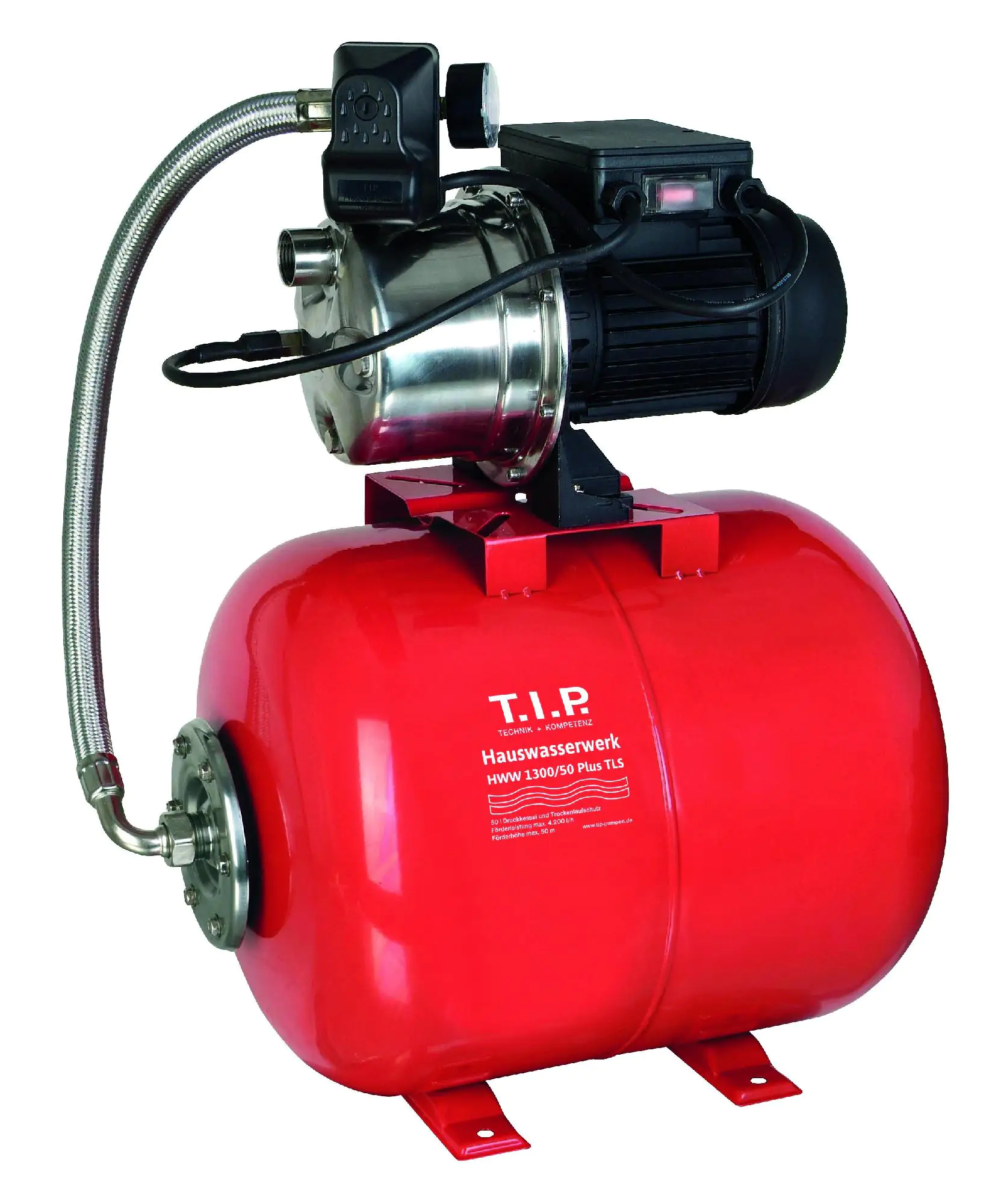 T.I.P. HausWasserWerk HWW 1300/50 Plus TLS Fördermenge 4.200 l/h, 1.200 W