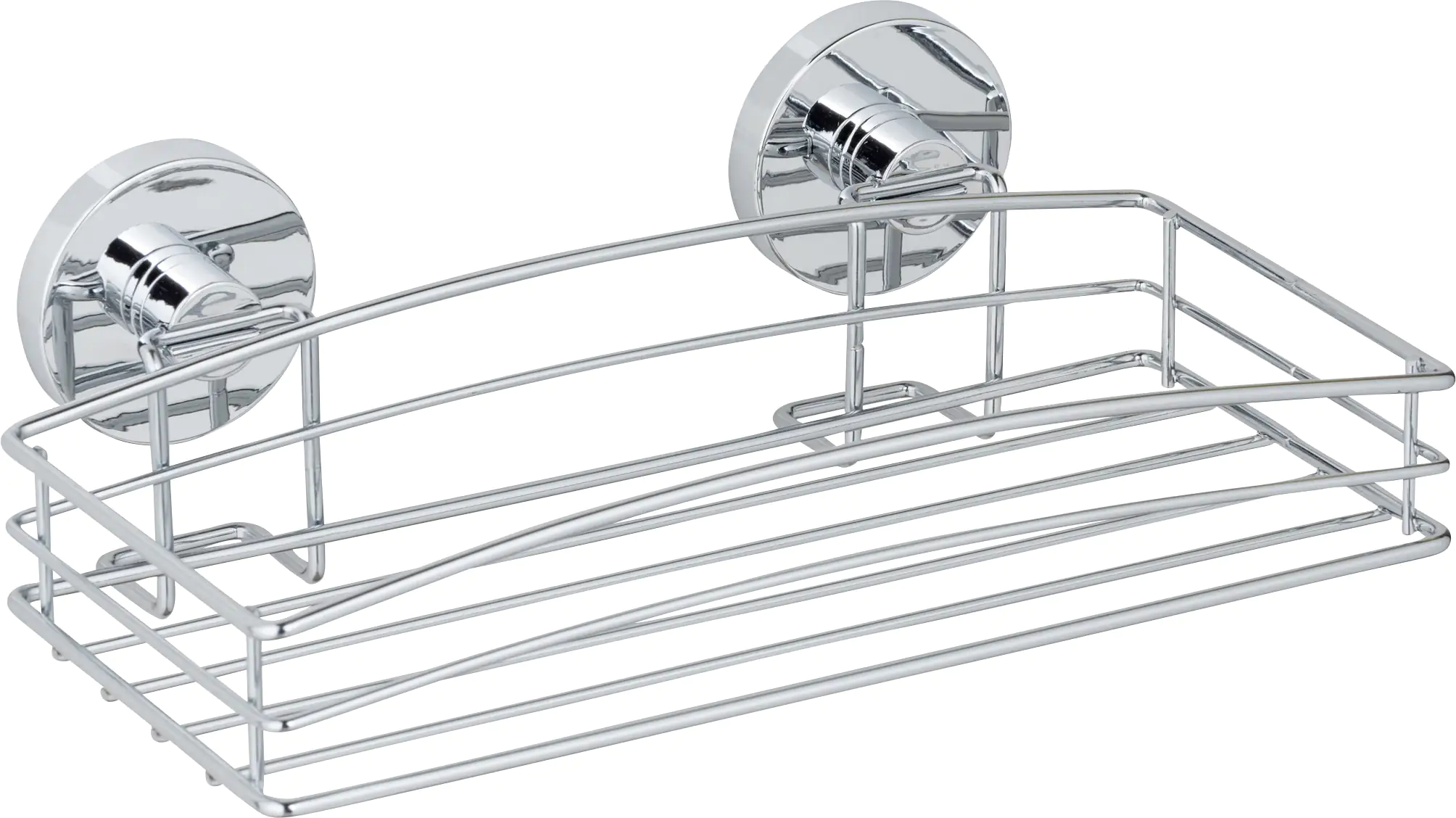 Wenko Duschkorb Vacuum-Loc Stahl, chrom