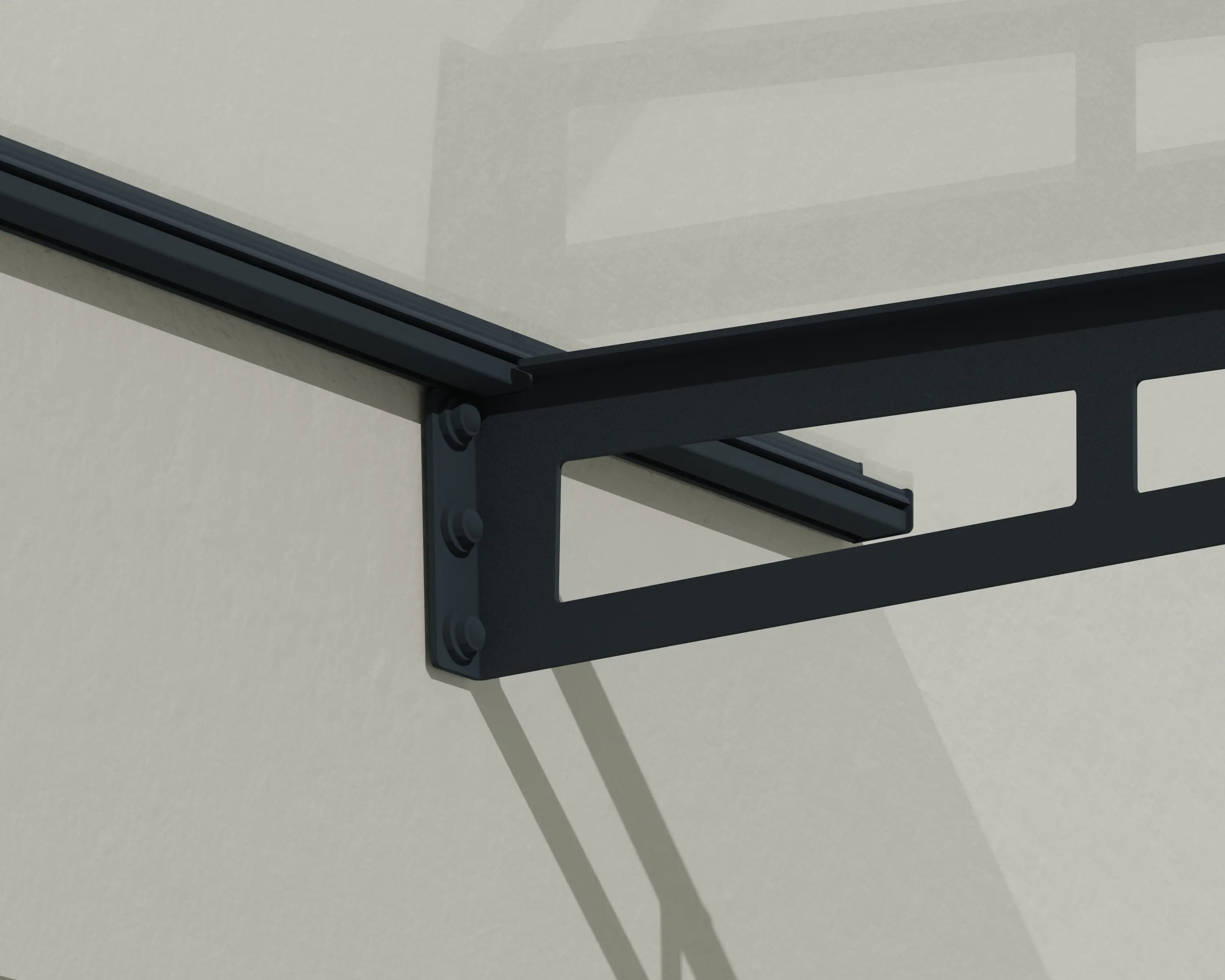 Canopia Vordach Bremen 2050  Grau Alu 205 x 94 cm