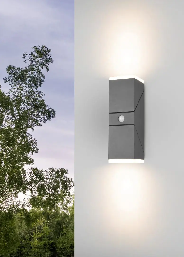 Trio LED Wandleuchte Avon innen/außen anthrazit standby 14W warmweiß