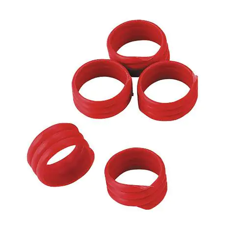 Kerbl Spiralringe rot 20 Stück