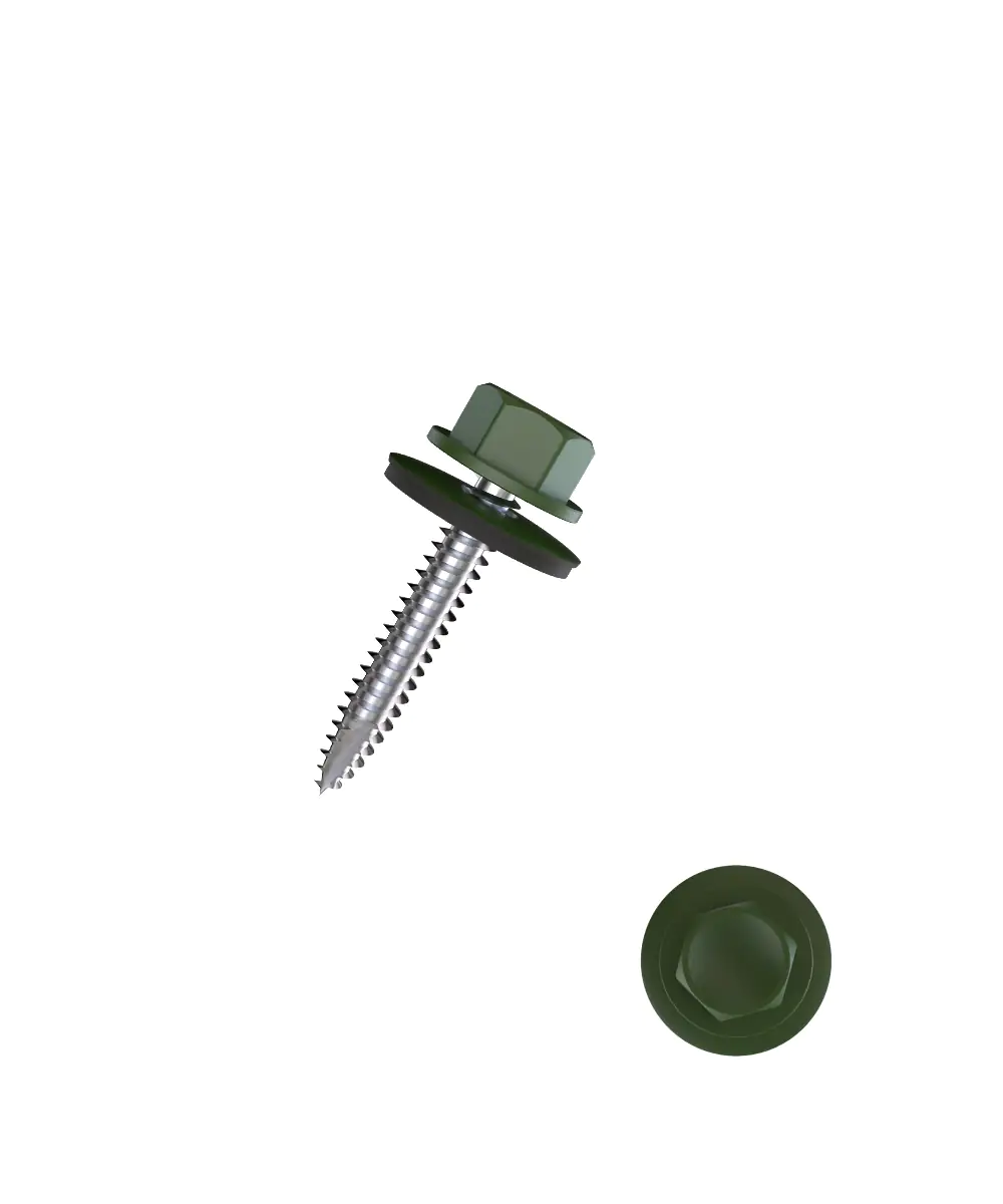 Connex Bohrschrauben 4.8 x 35 mm Sechskant - 100 Stk. tannengrün