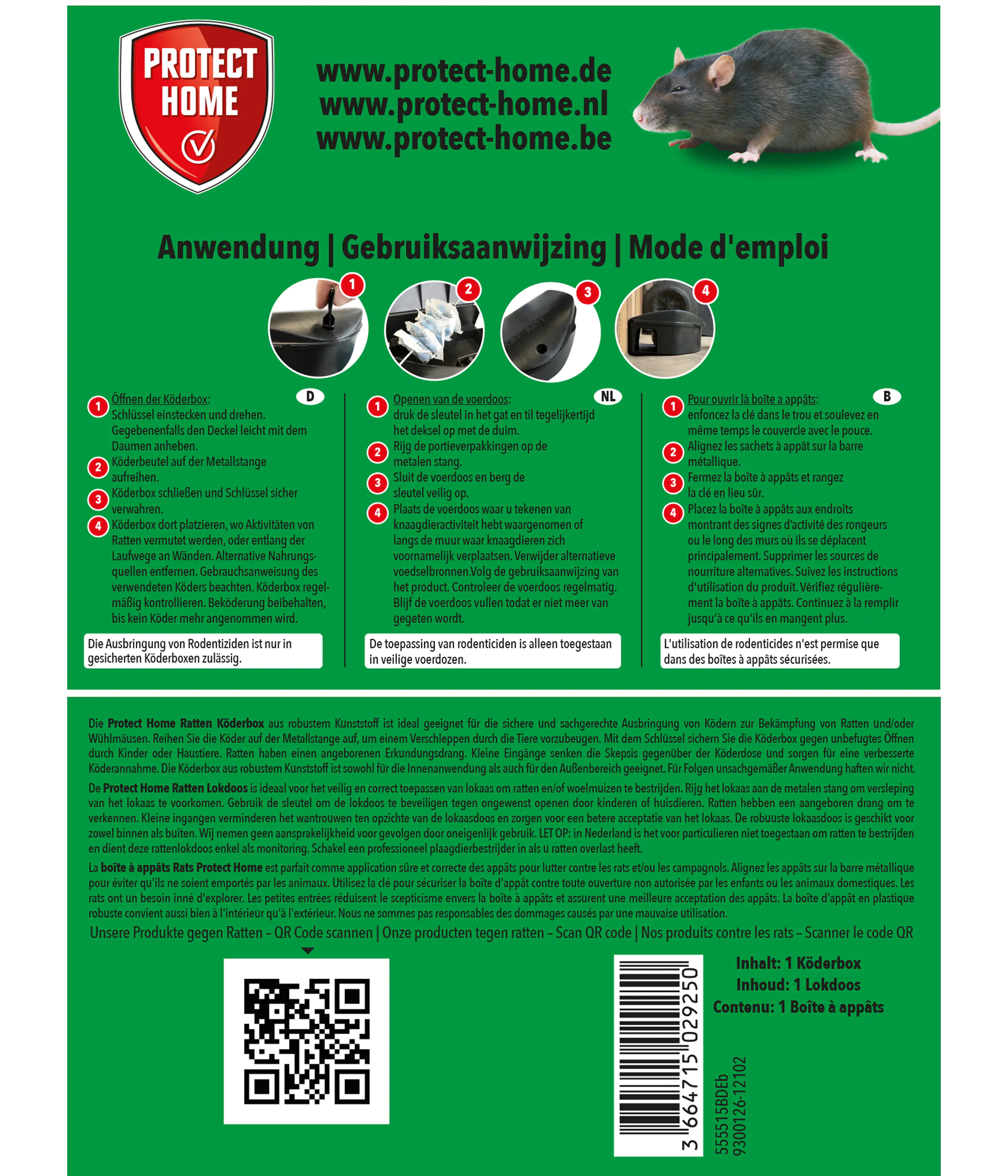 Protect Home Ratten Köderbox 1 Stück