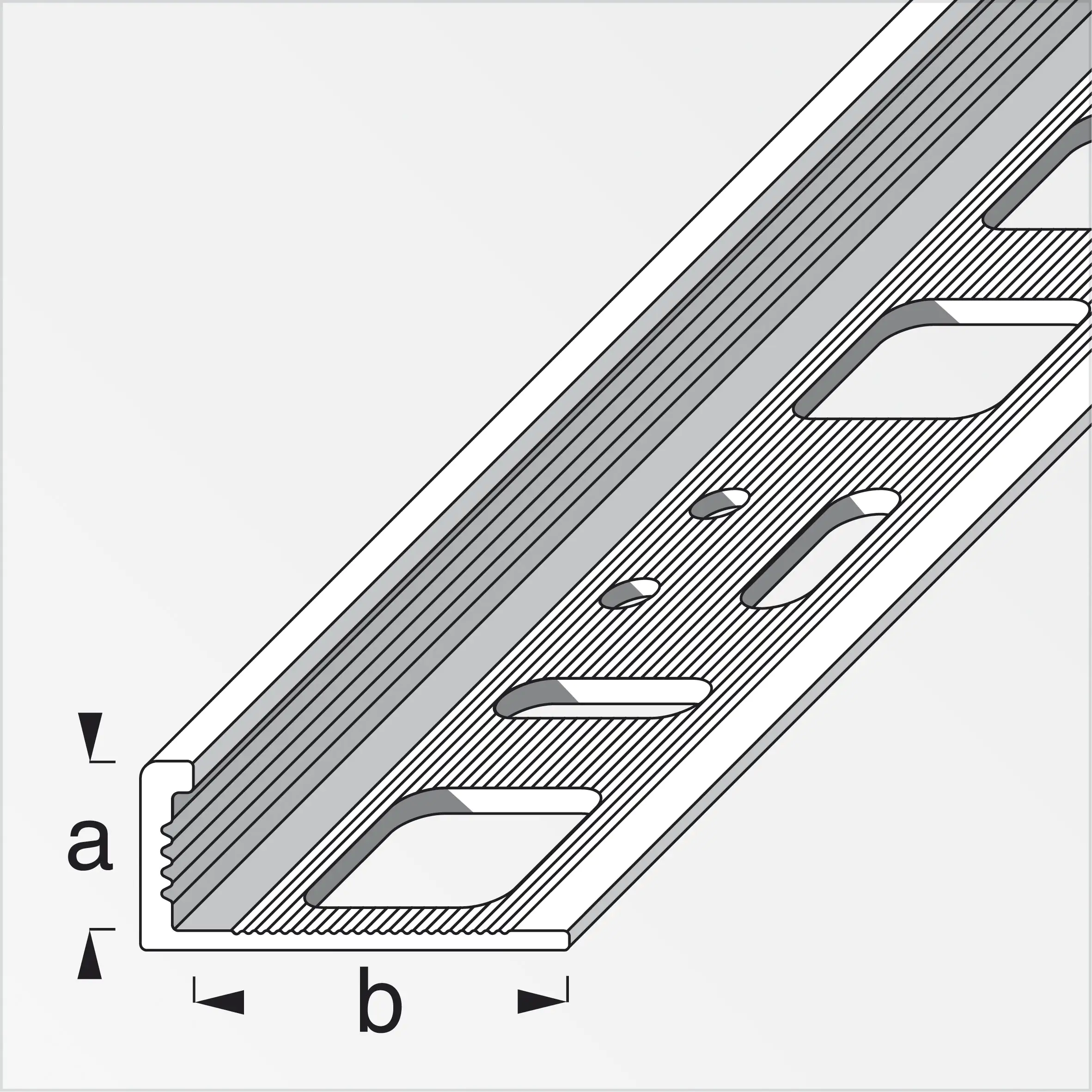 alfer Fliesenprofil Messing