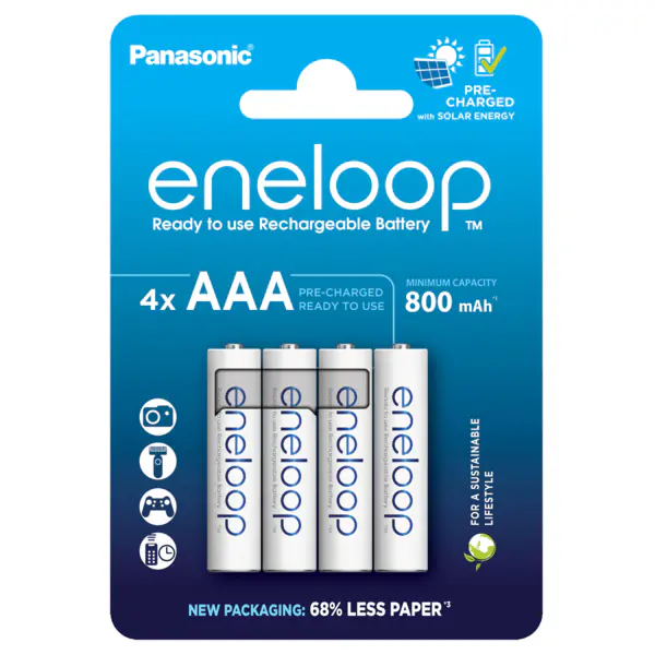 Eneloop Akku Micro AAA Batterien 4 Stück 800 mAh