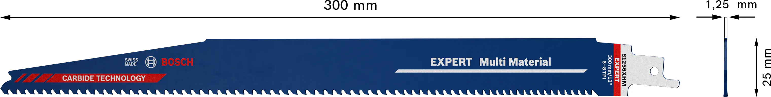 Bosch EXPERT Multi Material Säbelsägeblatt S1256XHM 
