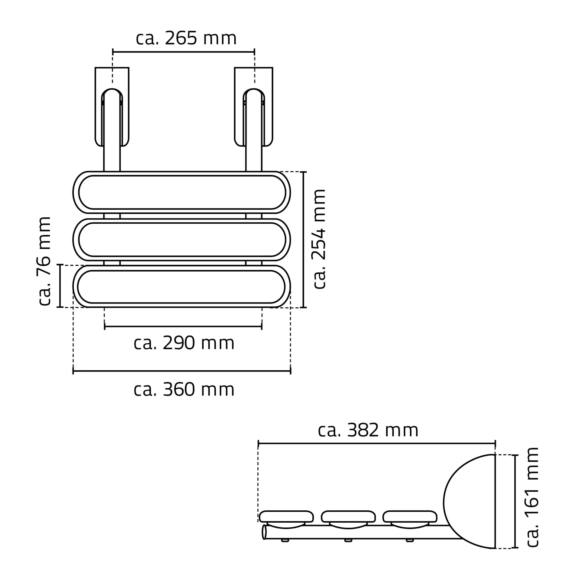 Ridder Dusch-Klappsitz Pro, zementgrau, PA / Aluminium
