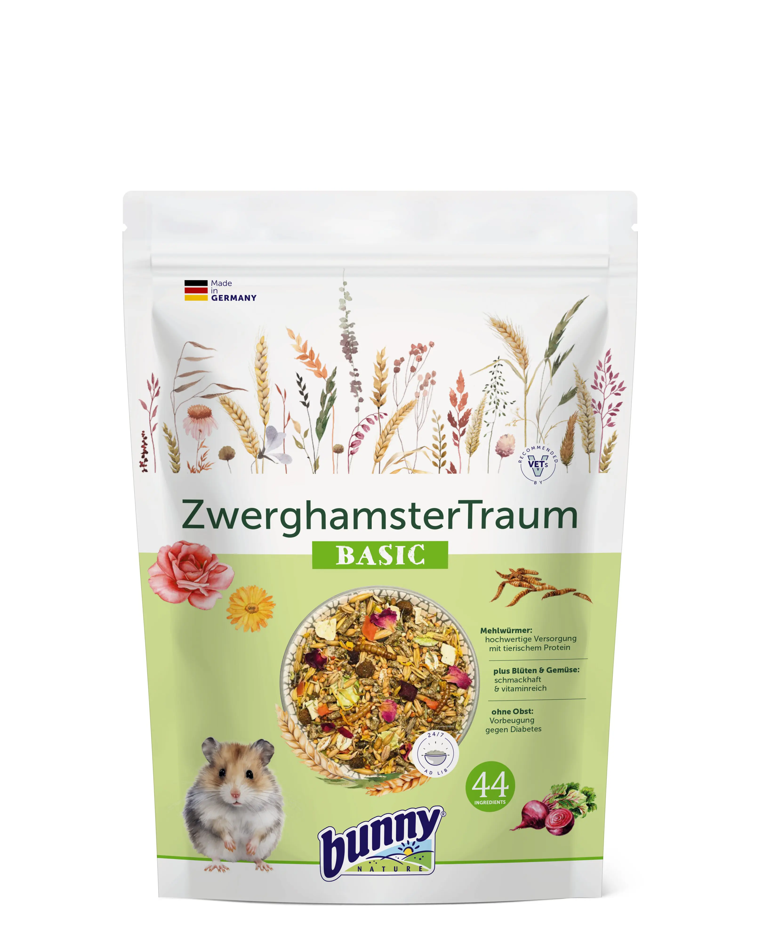 Bunny Hamsterfutter Zwerghamster-Traum Basic 600 g