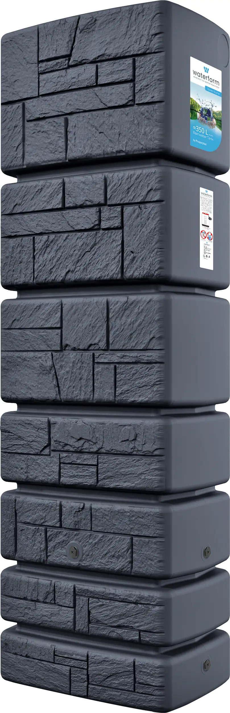 Prosperplast Regentank Tower Stone anthrazit 350 L