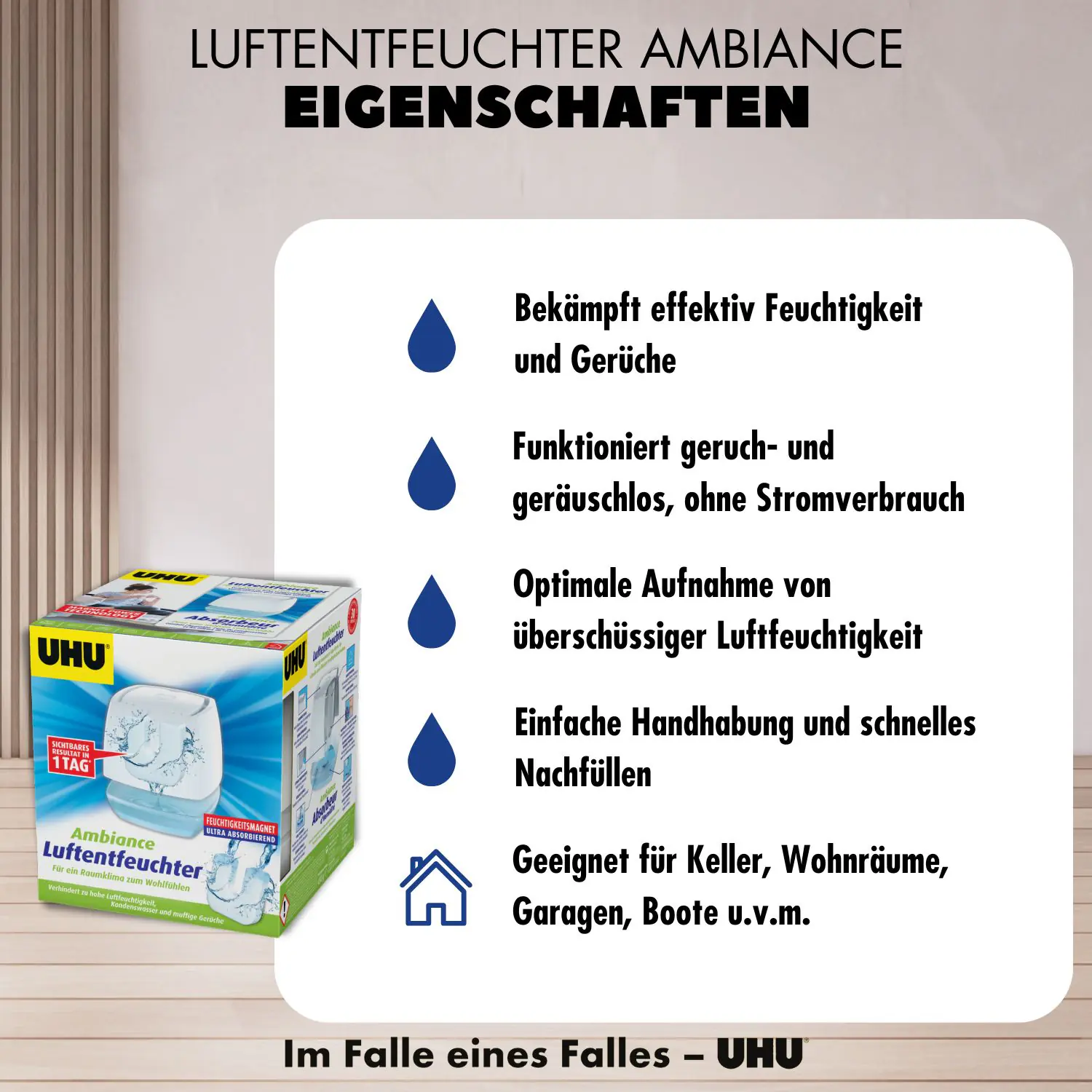 UHU Luftentfeuchter Ambiance weiß, 450 g