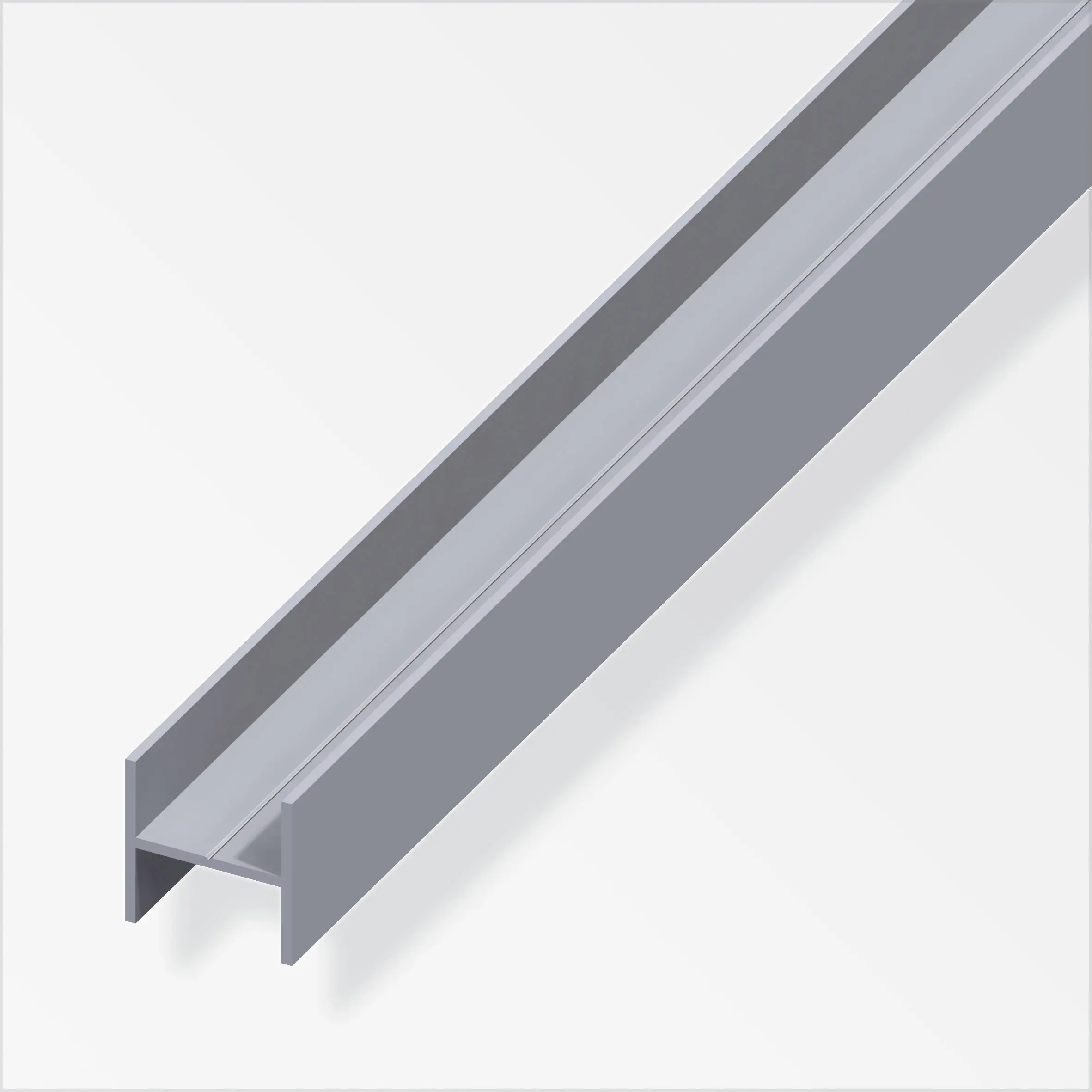 alfer H-Profil 1 m, 23.5 x 11 x 1.5 mm Aluminium roh blank