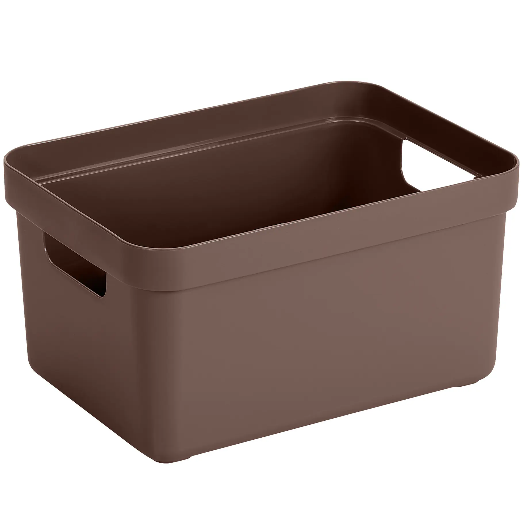 Sunware Aufbewahrungsbox Sigma Home mit Griffen 25,2 x 17,5 cm 5 L schoko 3er Set