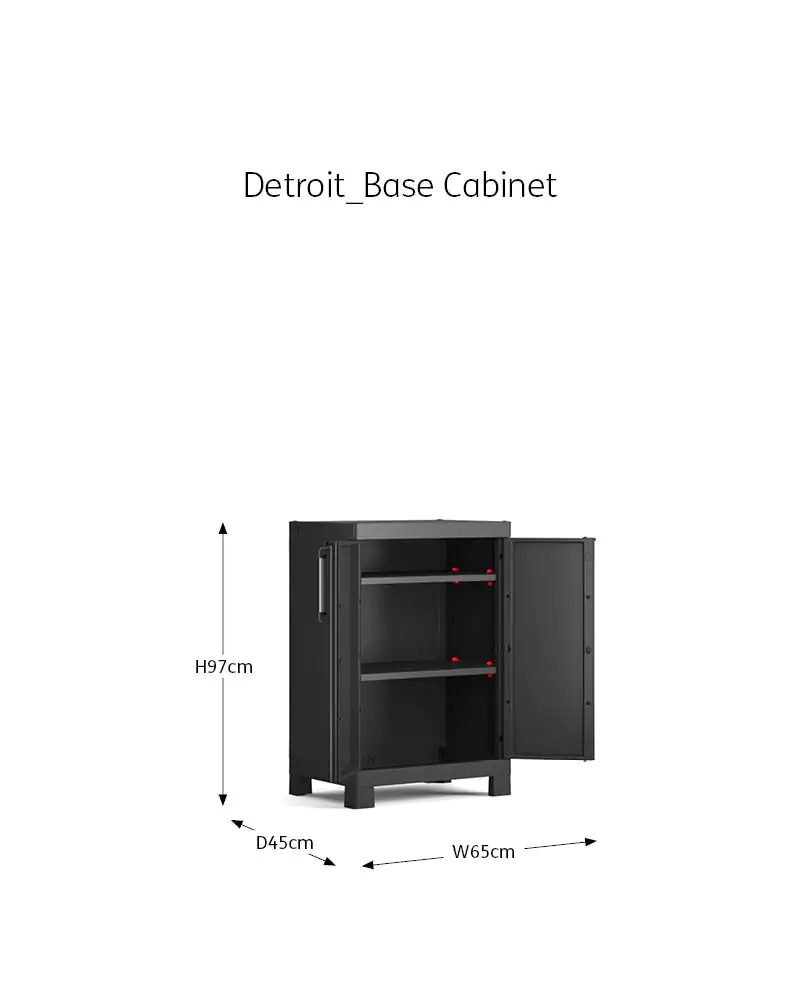 Keter Kunststoffschrank Detroit niedrig 65 x 45 x 97 cm