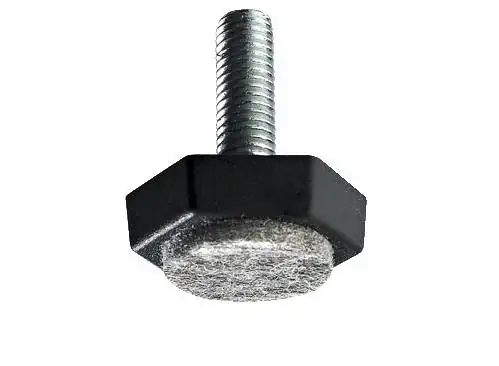 Hettich Möbelfuß mit Filz M8 x 23 mm Stahl/Kunststoff/Filz, 2 Stück