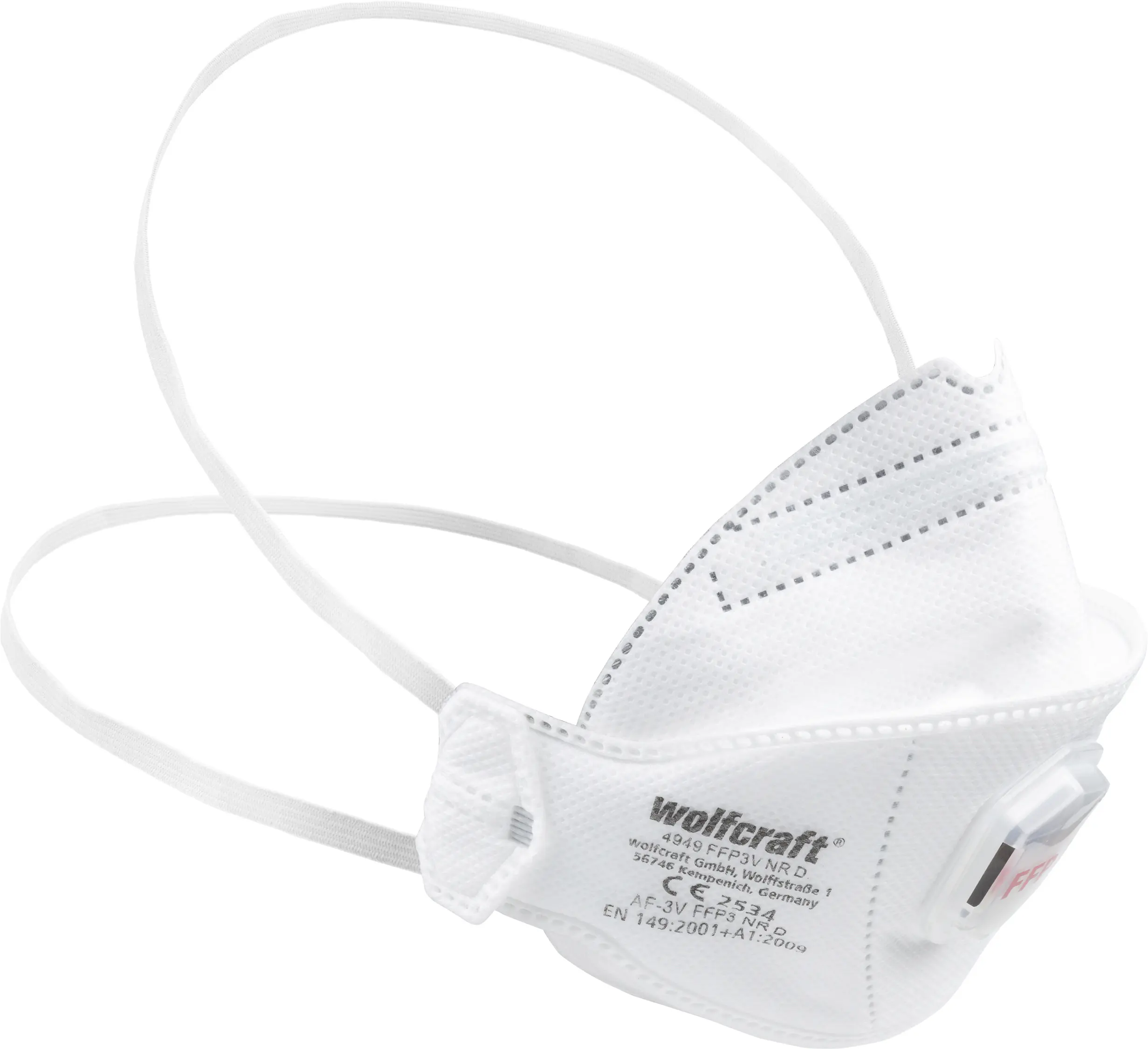 Wolfcraft Feinstaubmasken FFP3 mit Ventil 2 Stück