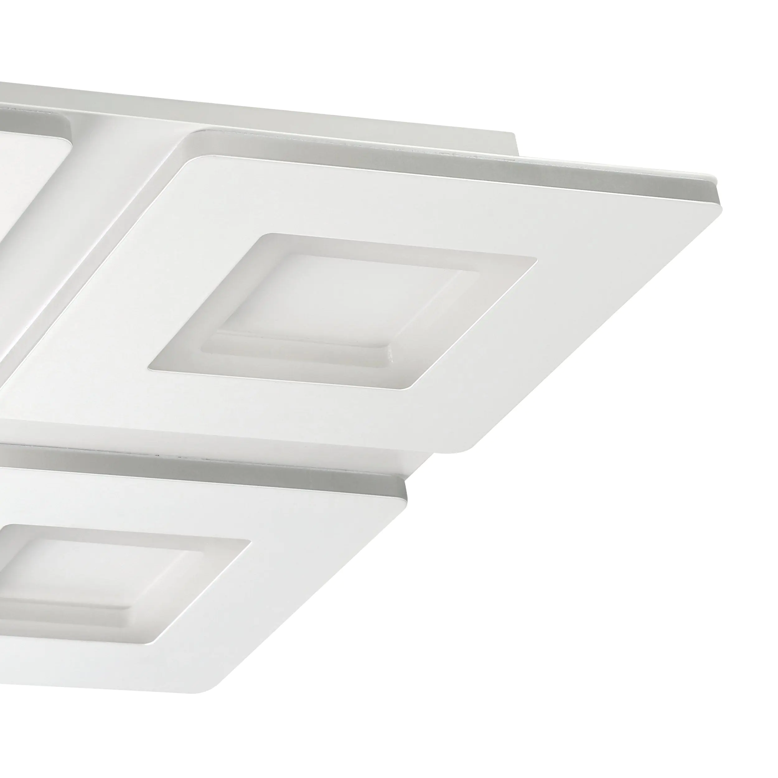 Eglo Connect LED Deckenleuchte Padrogiano-Z weiß 45 x 45 cm mit vier Quadraten