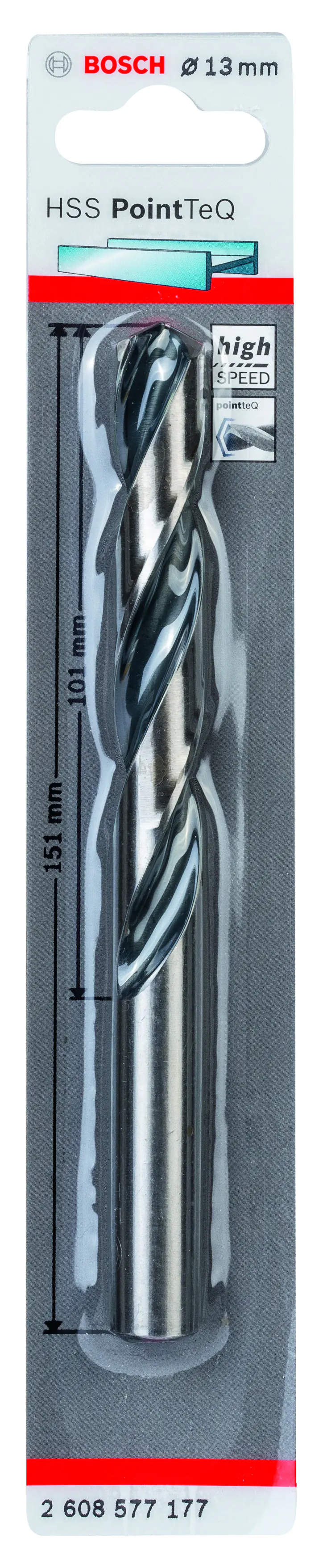 Bosch HSS-Spiralbohrer PointTeQ 13,0 mm