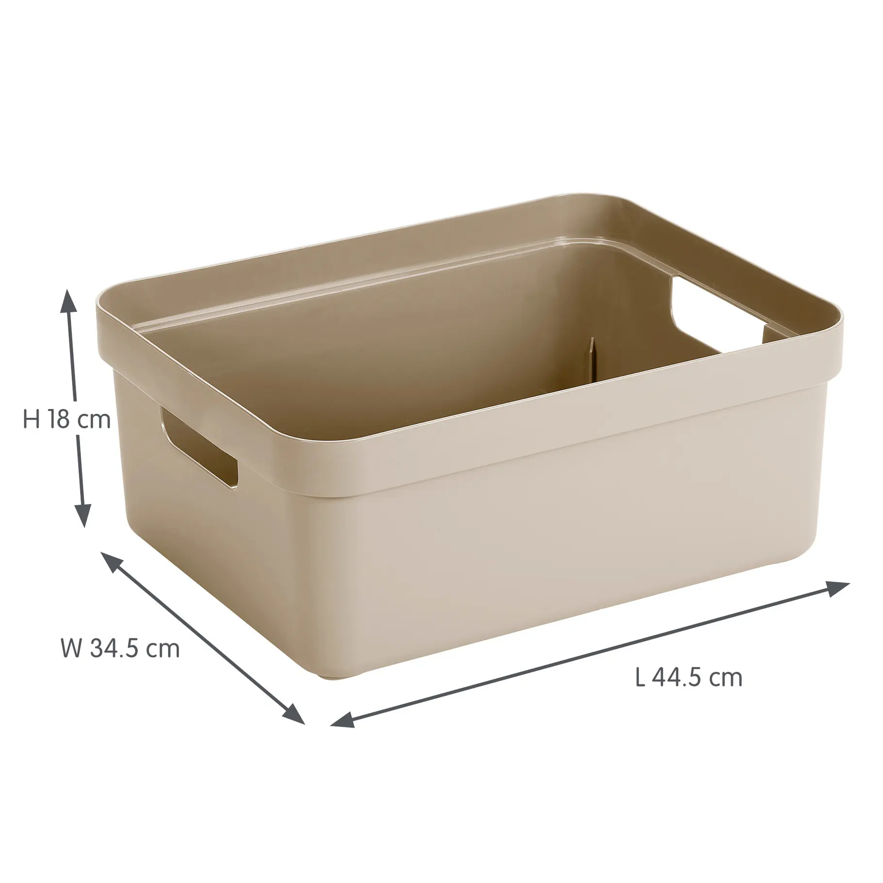 Sunware Aufbewahrungsbox Sigma Home mit Griffen 44,5 x 34,5 cm 24 L beige 3er Set