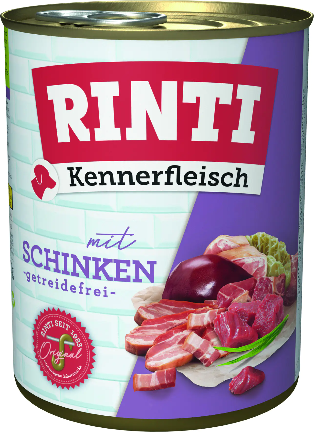 Rinti Kennerfleisch Hundenassfutter Adult getreidefrei 800 g Schinken bei Kartonabnahme