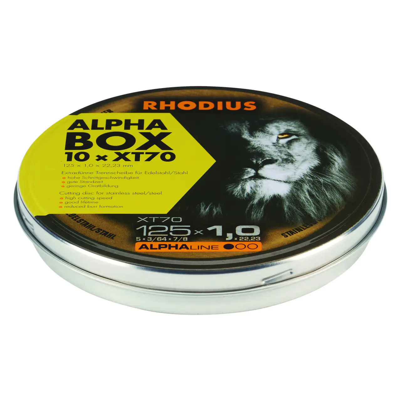 Rhodius Trennscheibe extradünn XT70 Ø 125 mm Bohrung 22,23 mm 10 Stück
