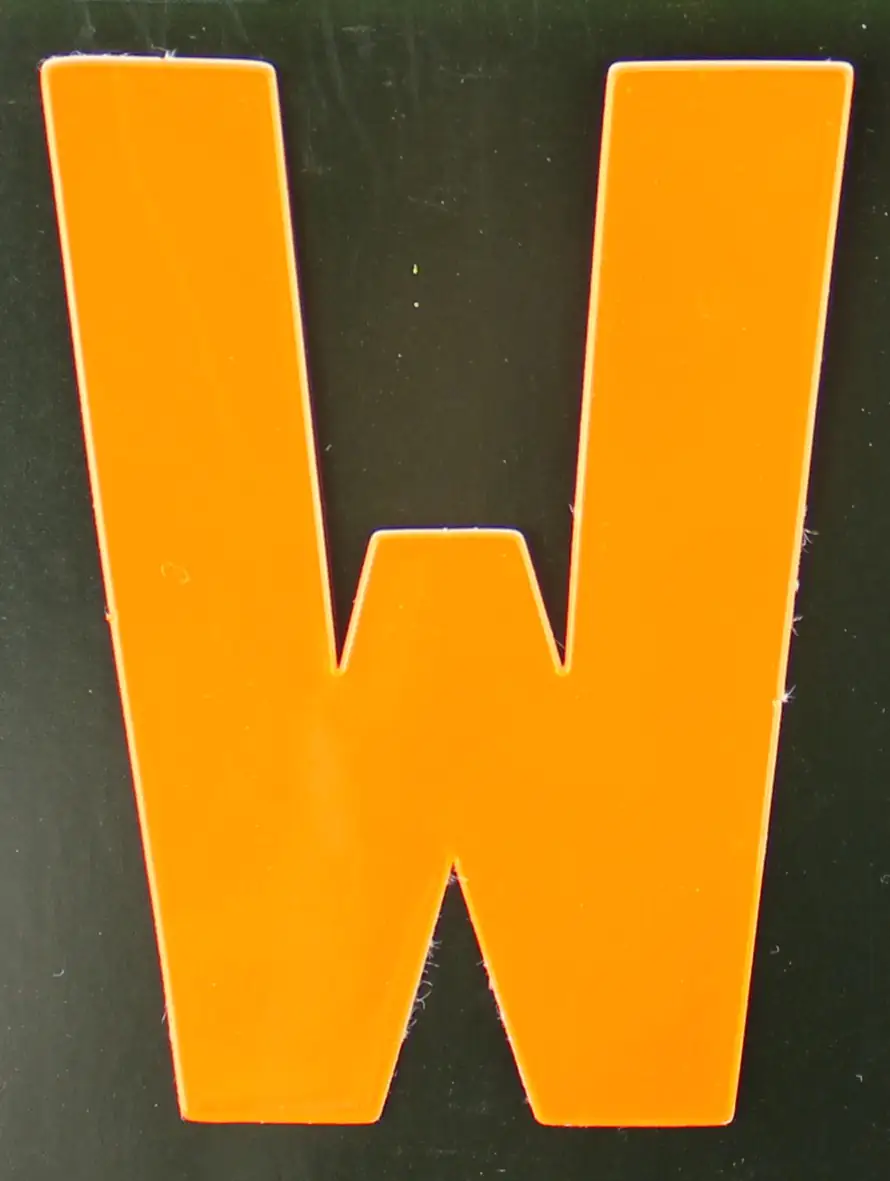 Conacord Reflektierender Klebebuchstabe "W" orange 80 mm