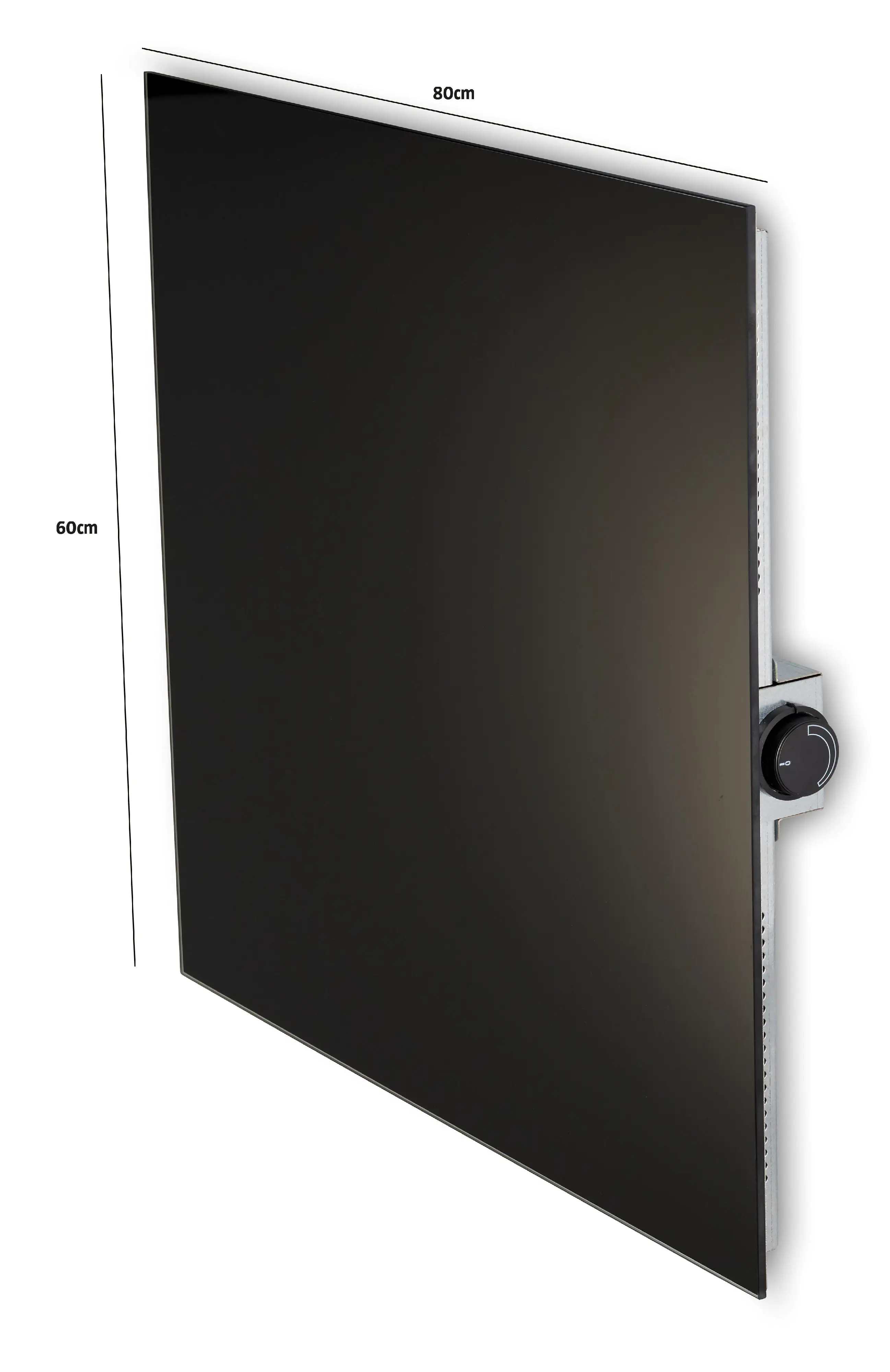 Bella Jolly Infrarot Glasheizkörper 60 x 80 cm 580 Watt, schwarz