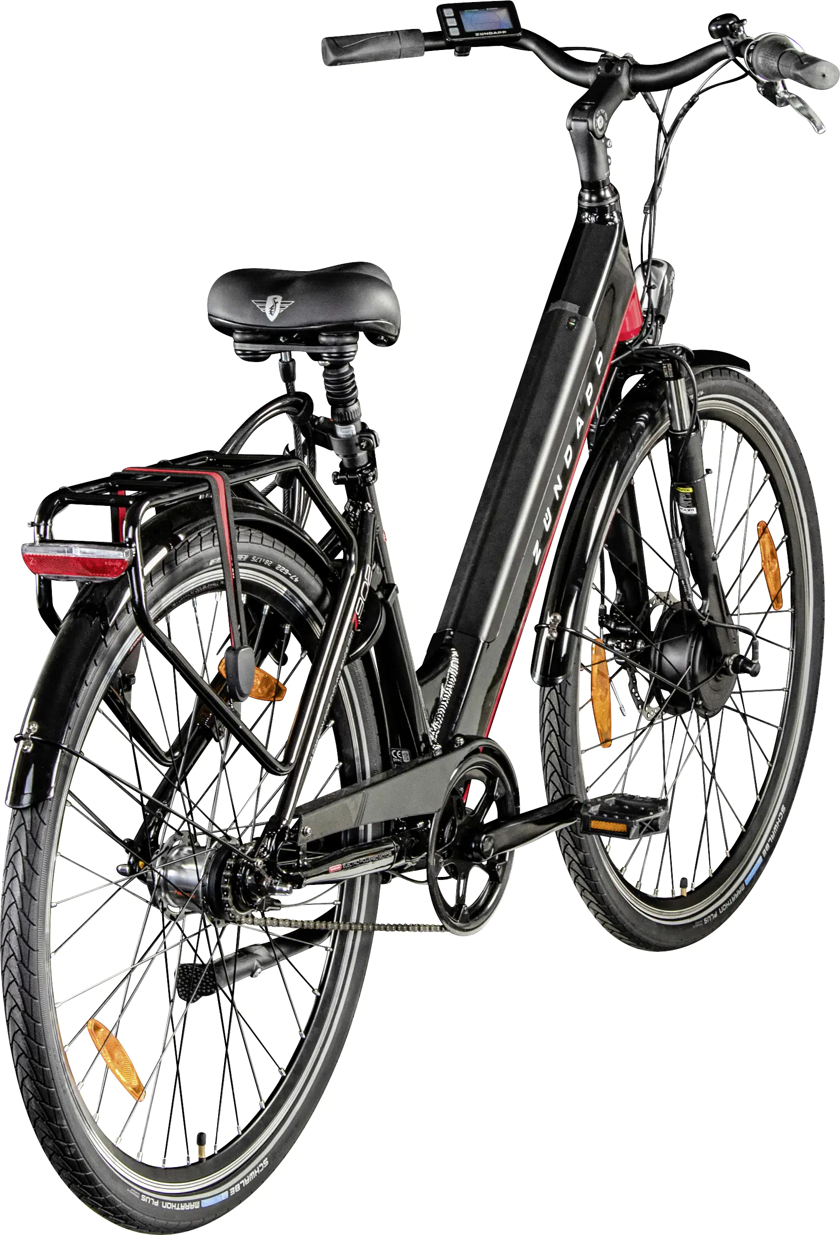 Zündapp E-Bike City Z902 700C VM 28 Zoll 7-Gang 417 Wh schwarz rot