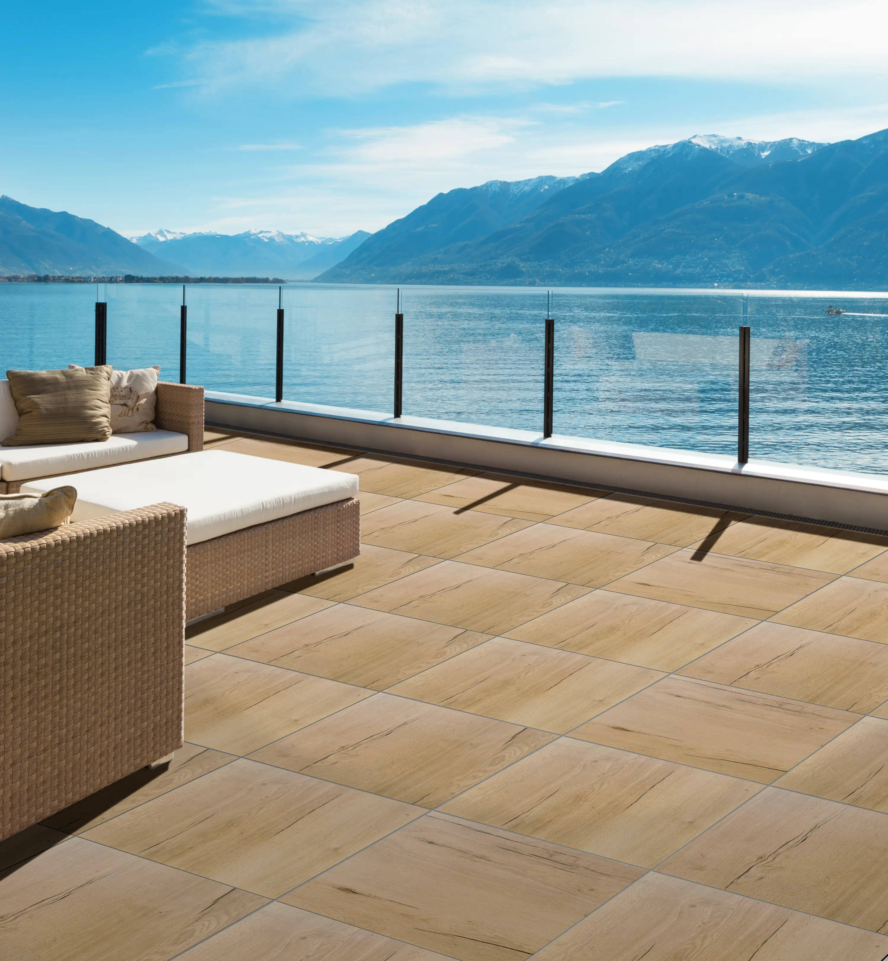 Terrassenplatte Feinsteinzeug Avaro Wood 60 x 60 x 2 cm braun