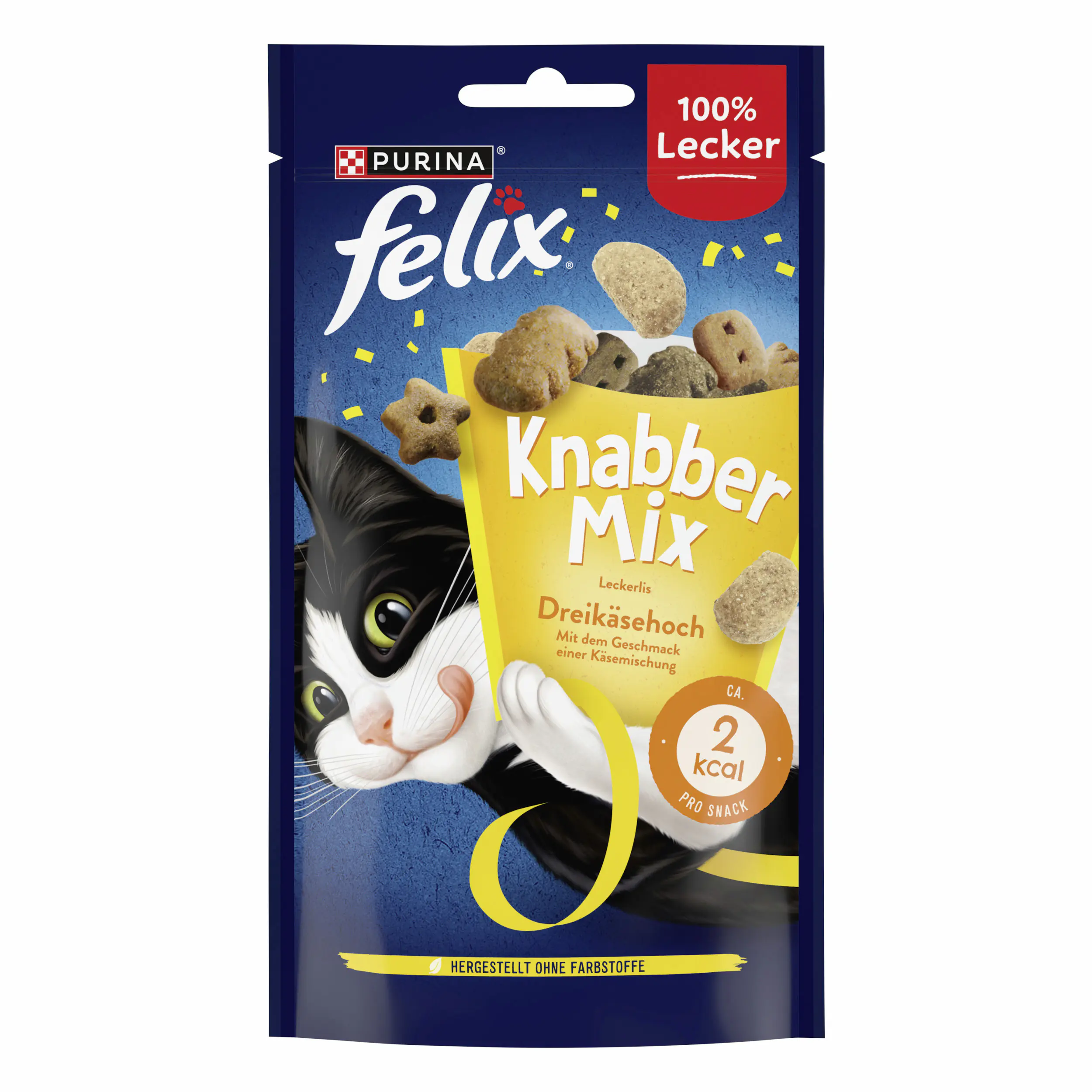 Felix Knabbermix Katzensnack Dreikäsehoch 60g Felix Knabbermix 60g