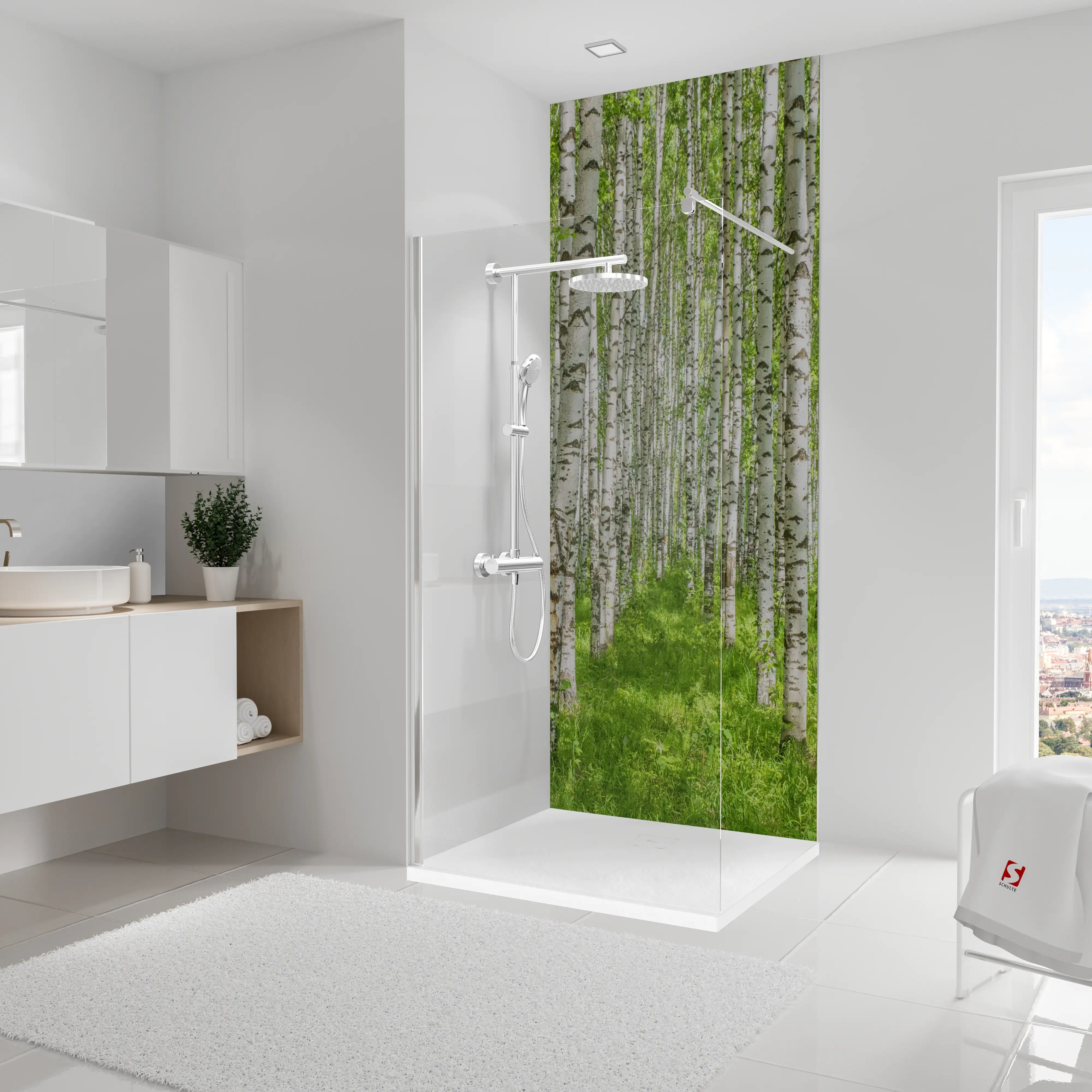 Schulte Duschrückwand Birkenwald 100 x 255 cm