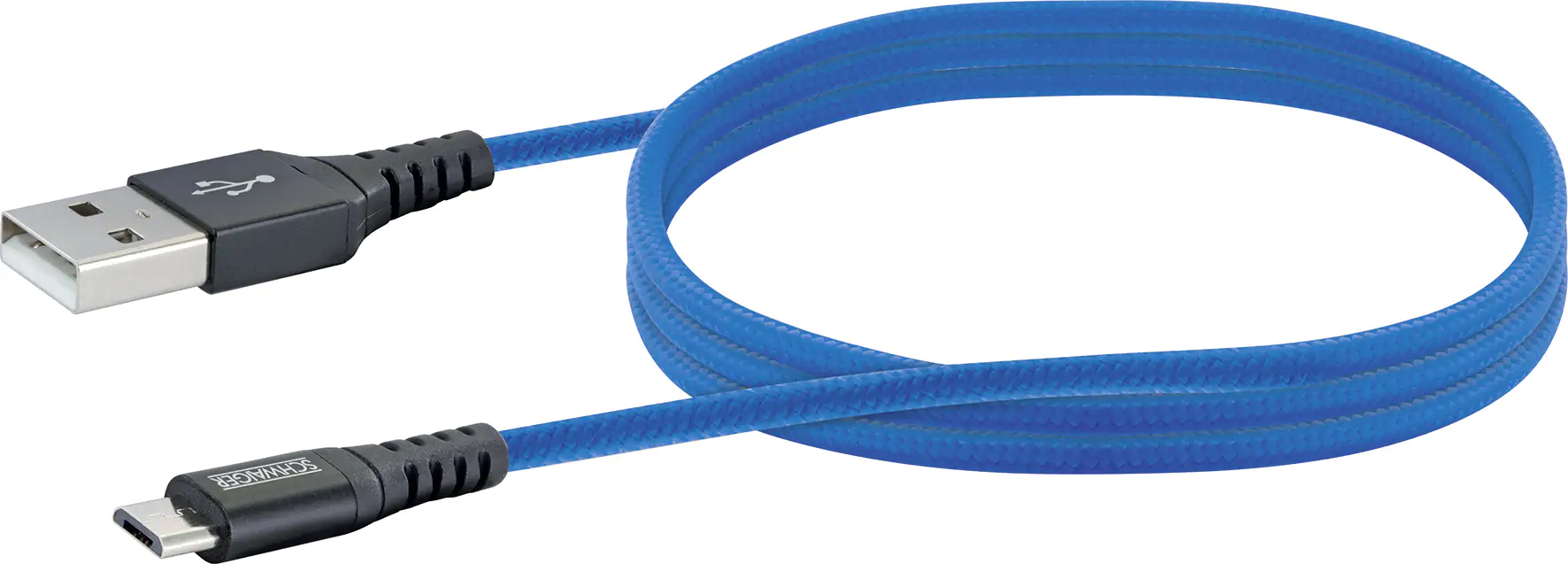 Schwaiger Sync und Ladekabel 1,2 m Micro USB königsblau