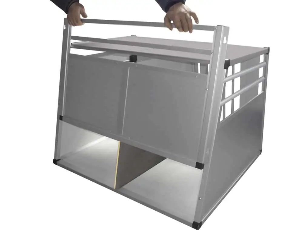 Nobby Hundebox Auto doppelt New Design Alu 92 x 88 cm grau