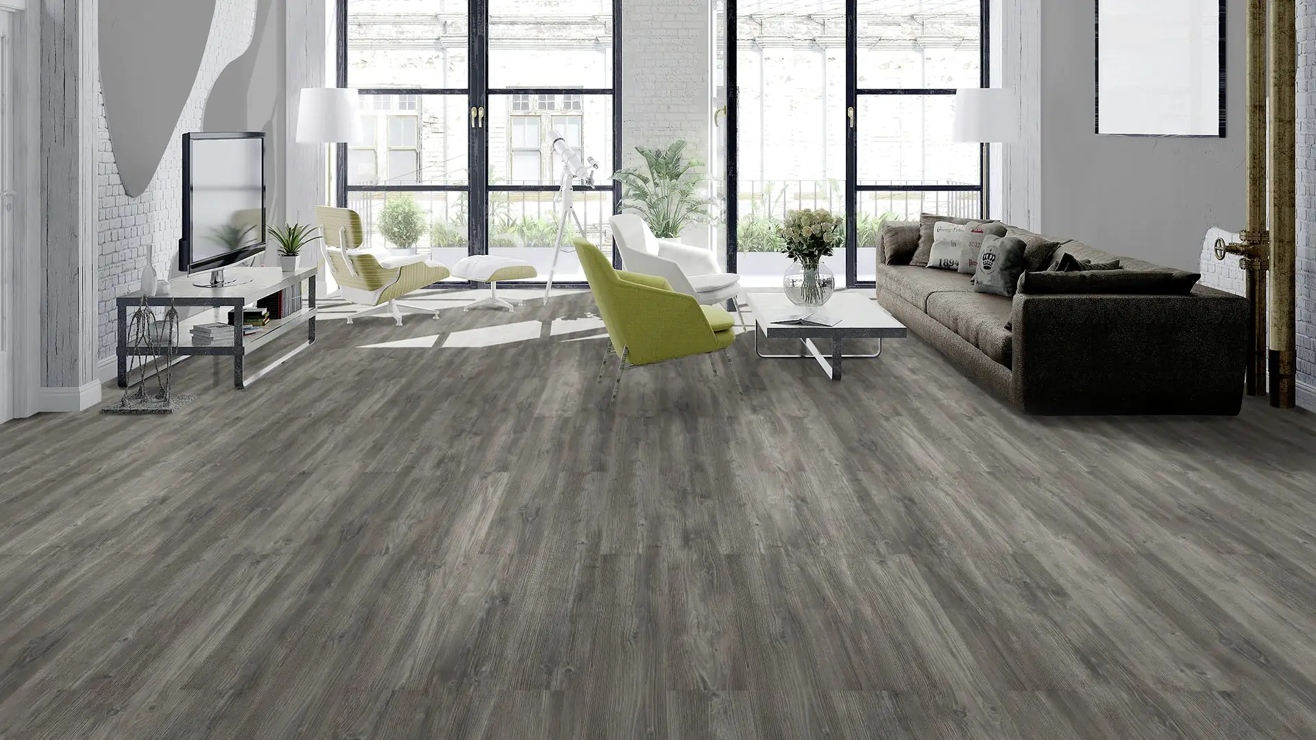 Classen Laminat 7 mm 4V 128,6 x 19,4 cm 7 mm Kiefer grau